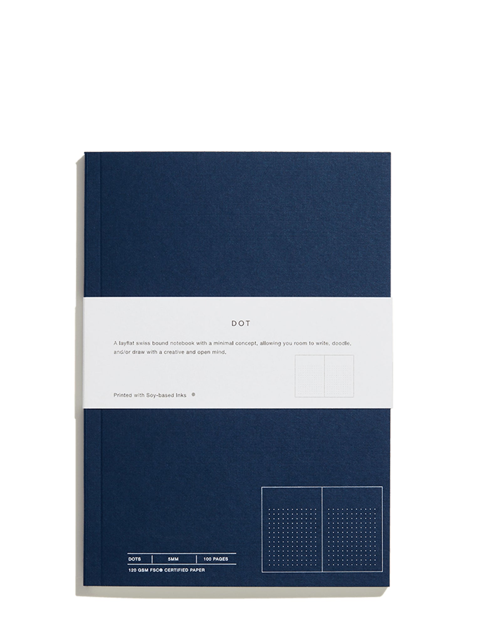 Before Breakfast blue dot notebook opened handmade in london available at yod and co