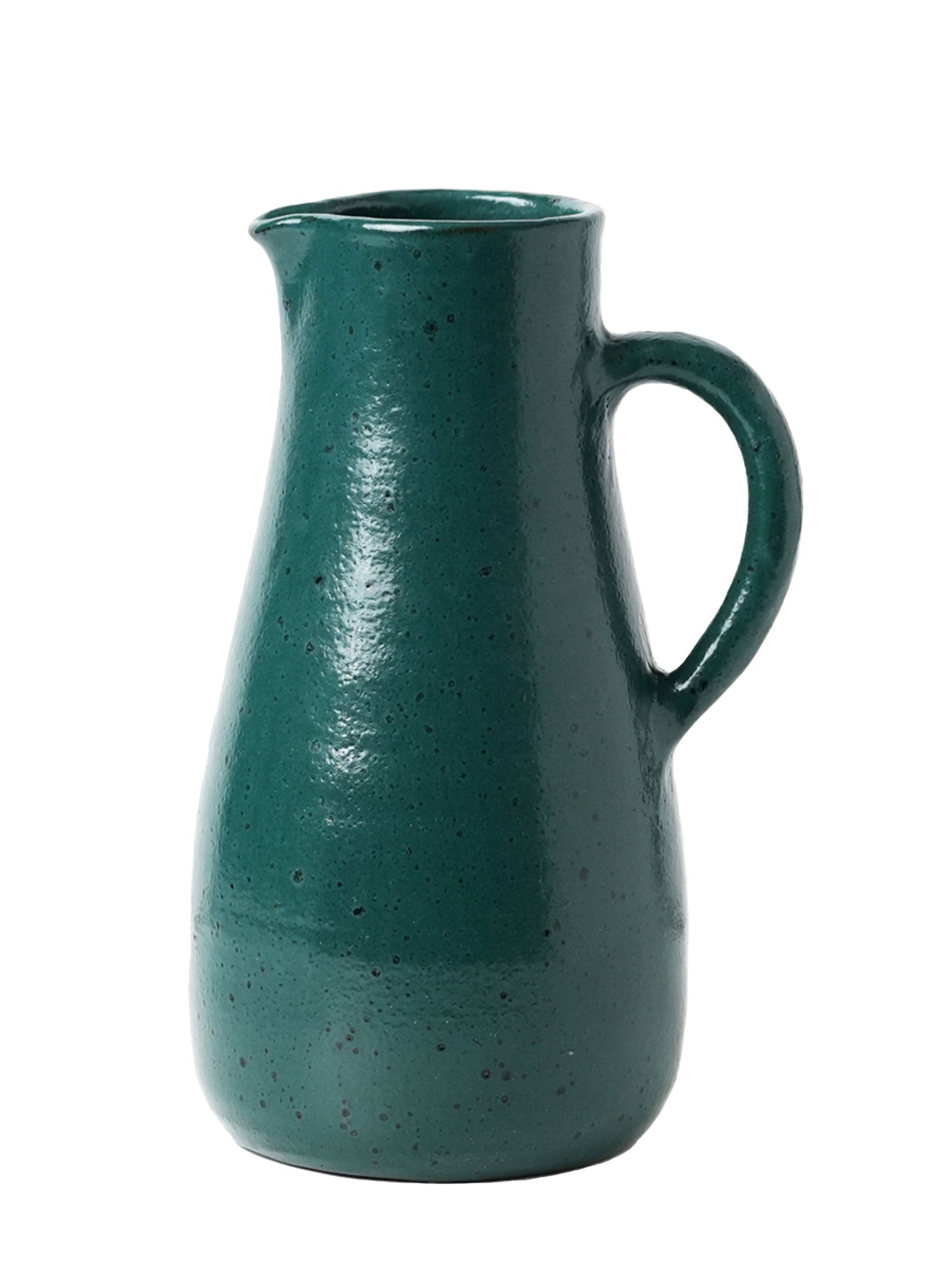 Emerald Green hand thrown ceramic pitcher by Gaëlle Le Doledec