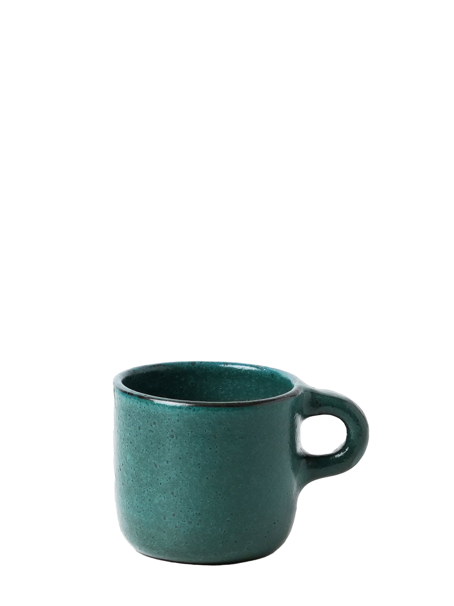 Green hand made ceramic mug by Gaëlle Le Doledec