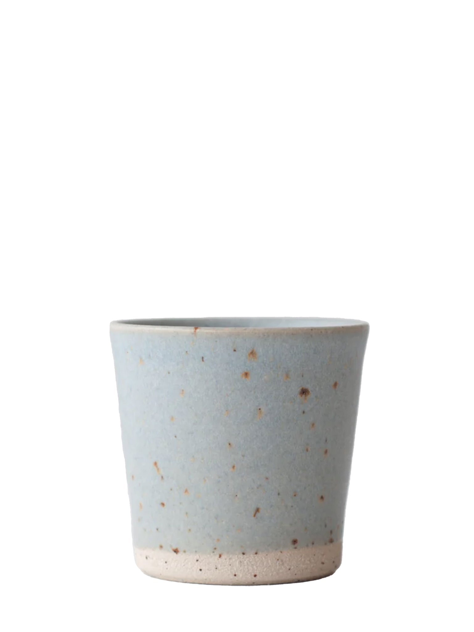 Light blue hand thrown ceramic beaker mug by Dor & Tan