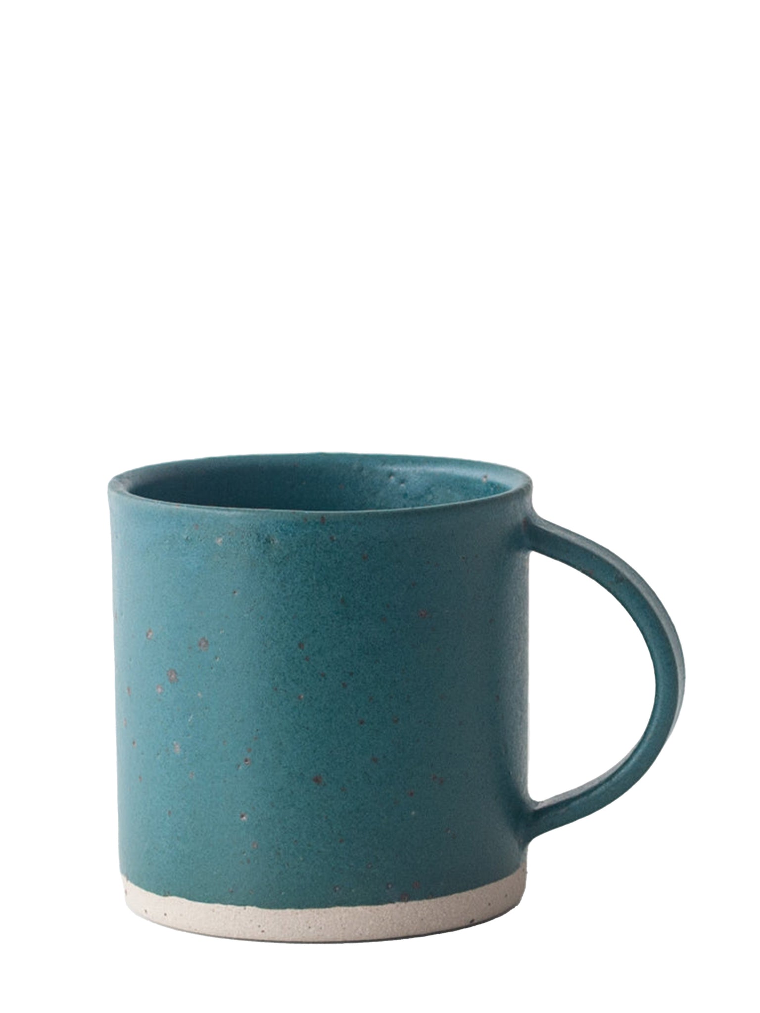 Green hand thrown stoneware ceramic mug by Dor & Tan