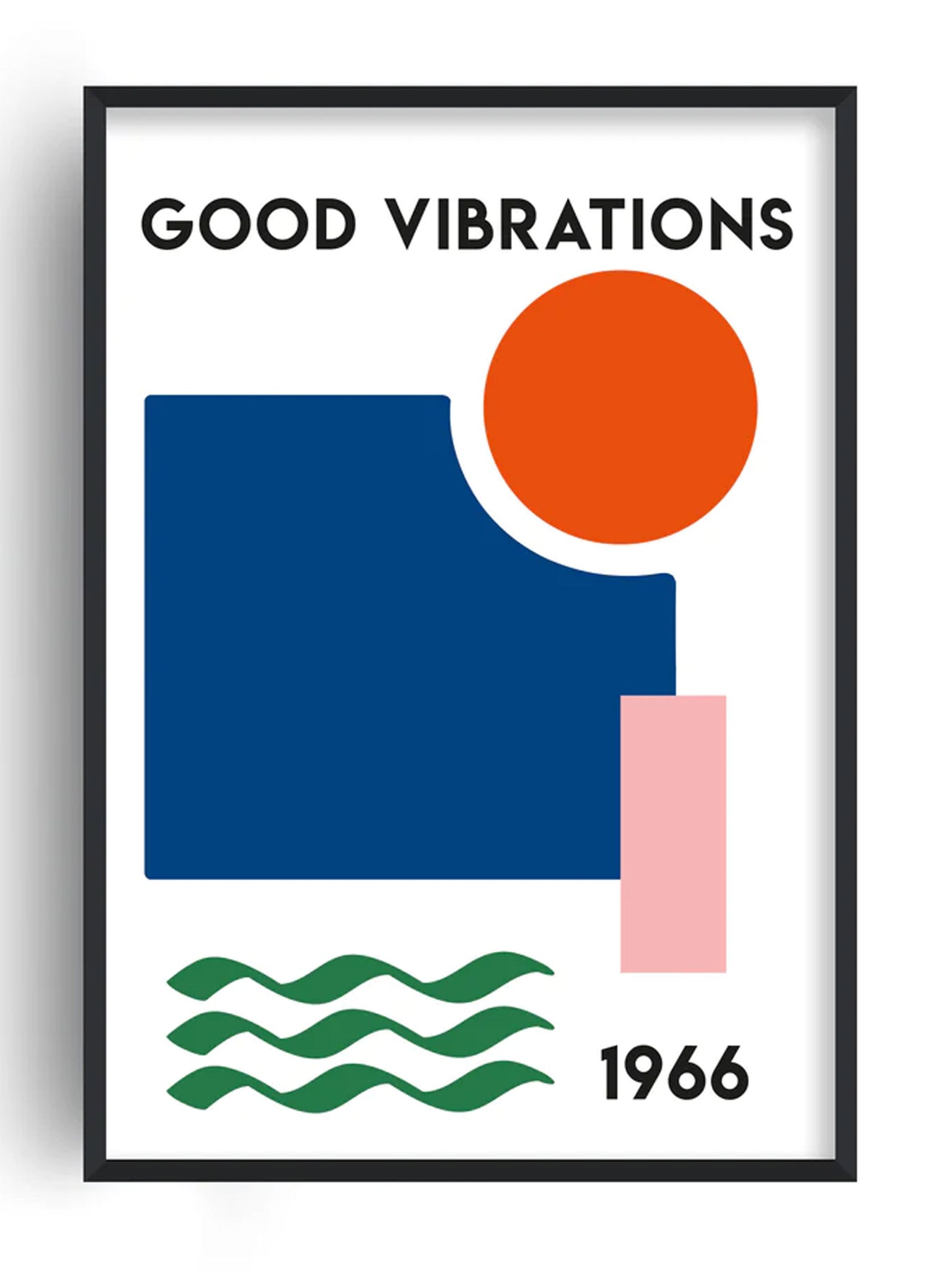 retro graphic print good vibrations by fanclub