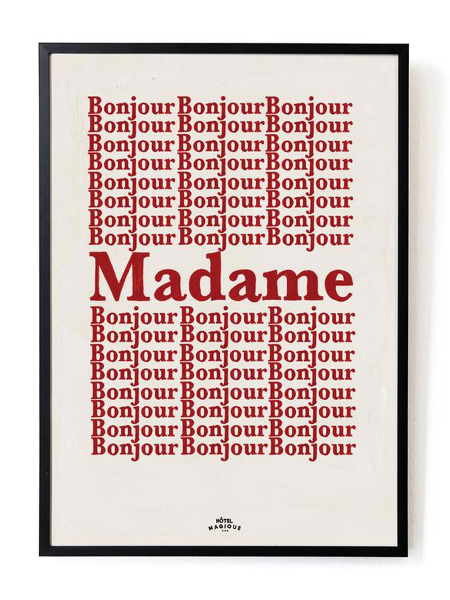 Bonjour Madame Art Print