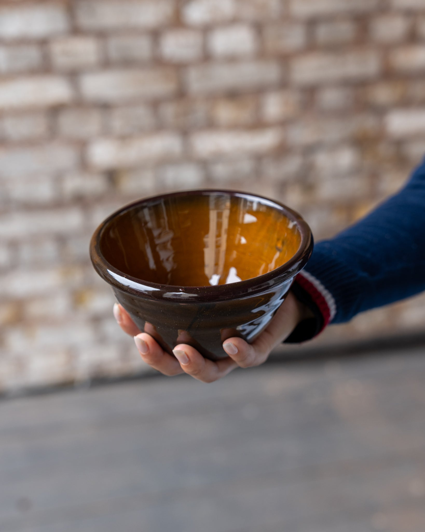 Rob Towler hand thrown yellow ceramic cereal bowl made in the uk