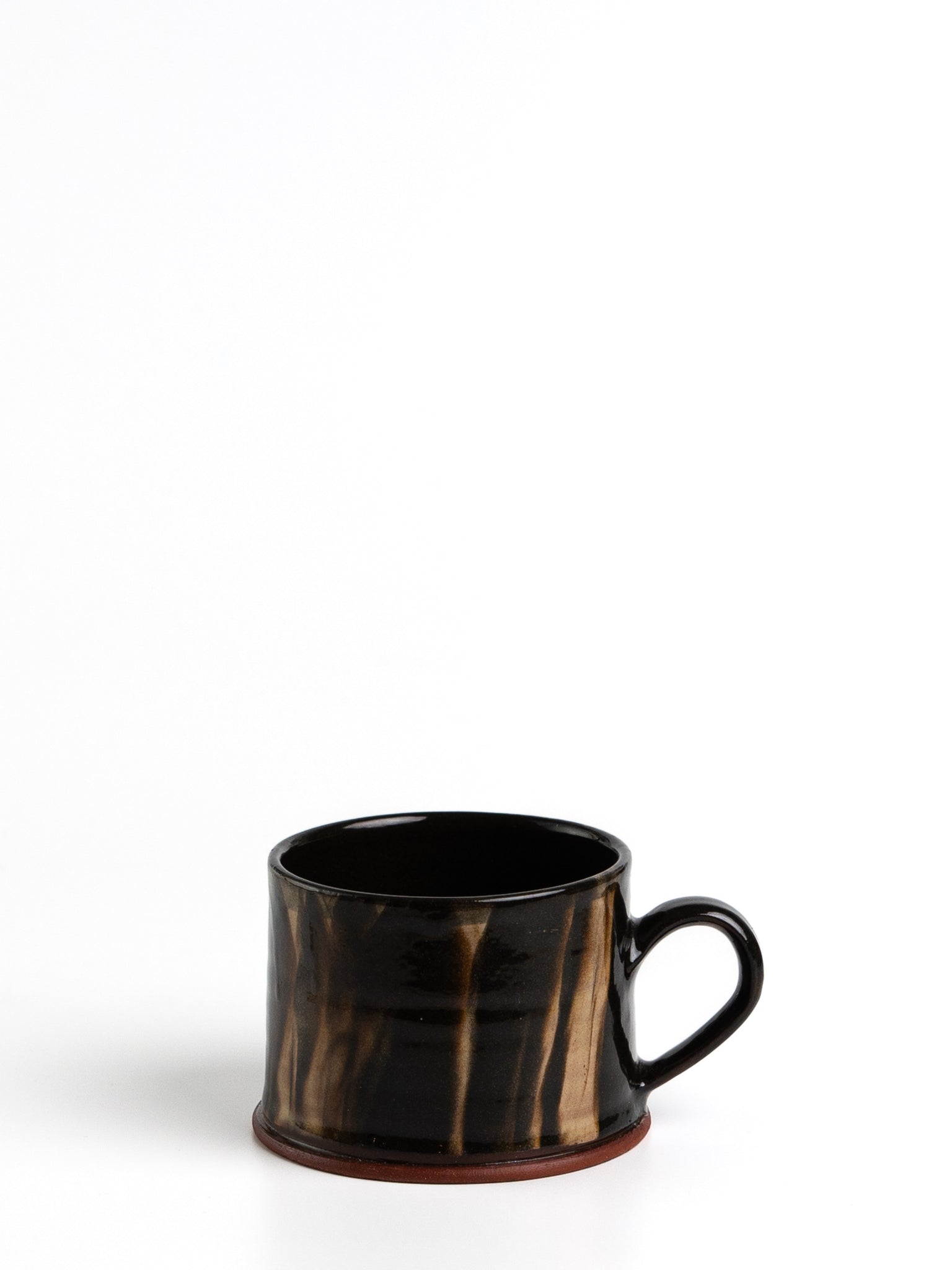 Rob Towler hand thrown black ceramic mug made in the uk