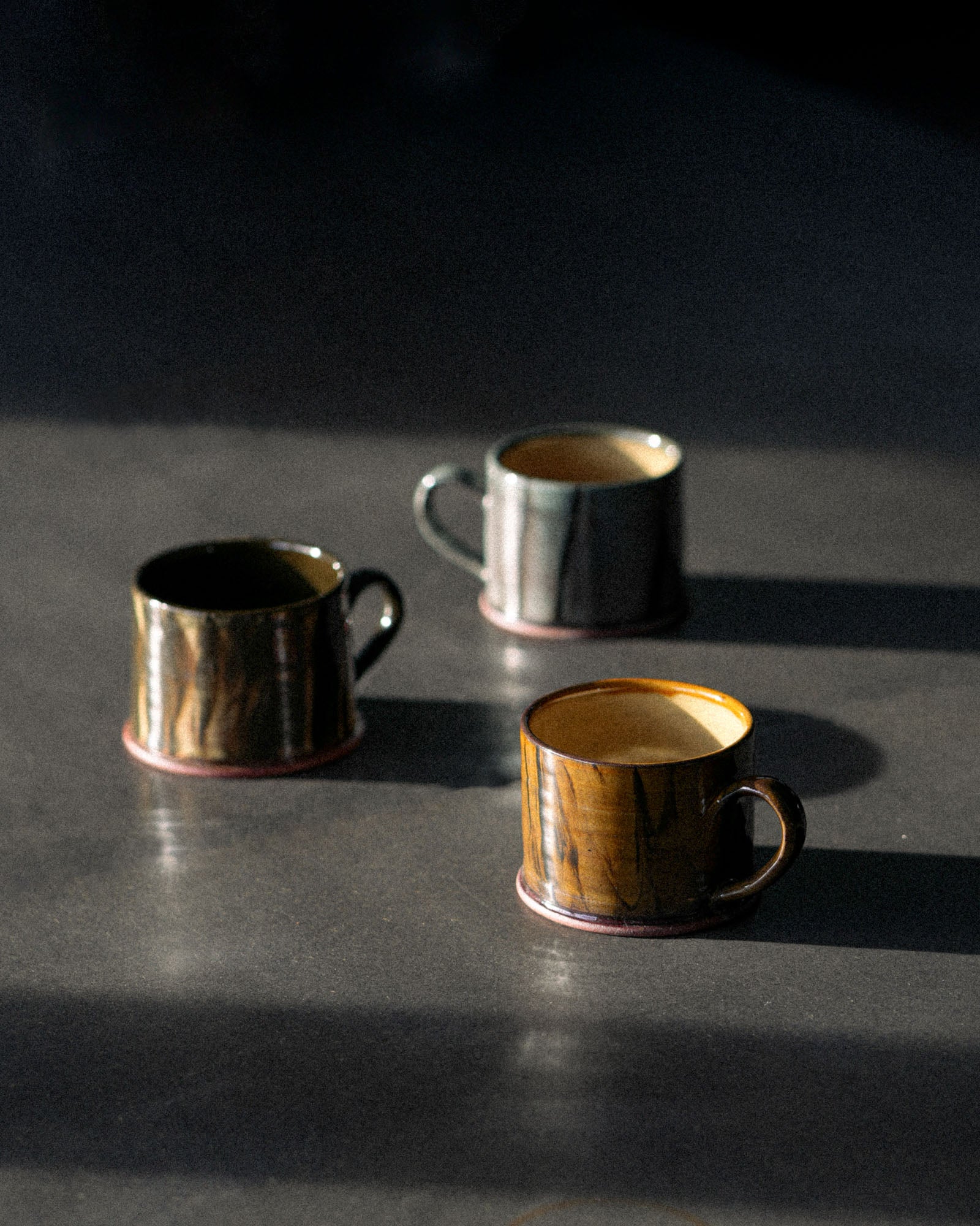 Rob Towler hand thrown yellow ceramic mug made in the uk