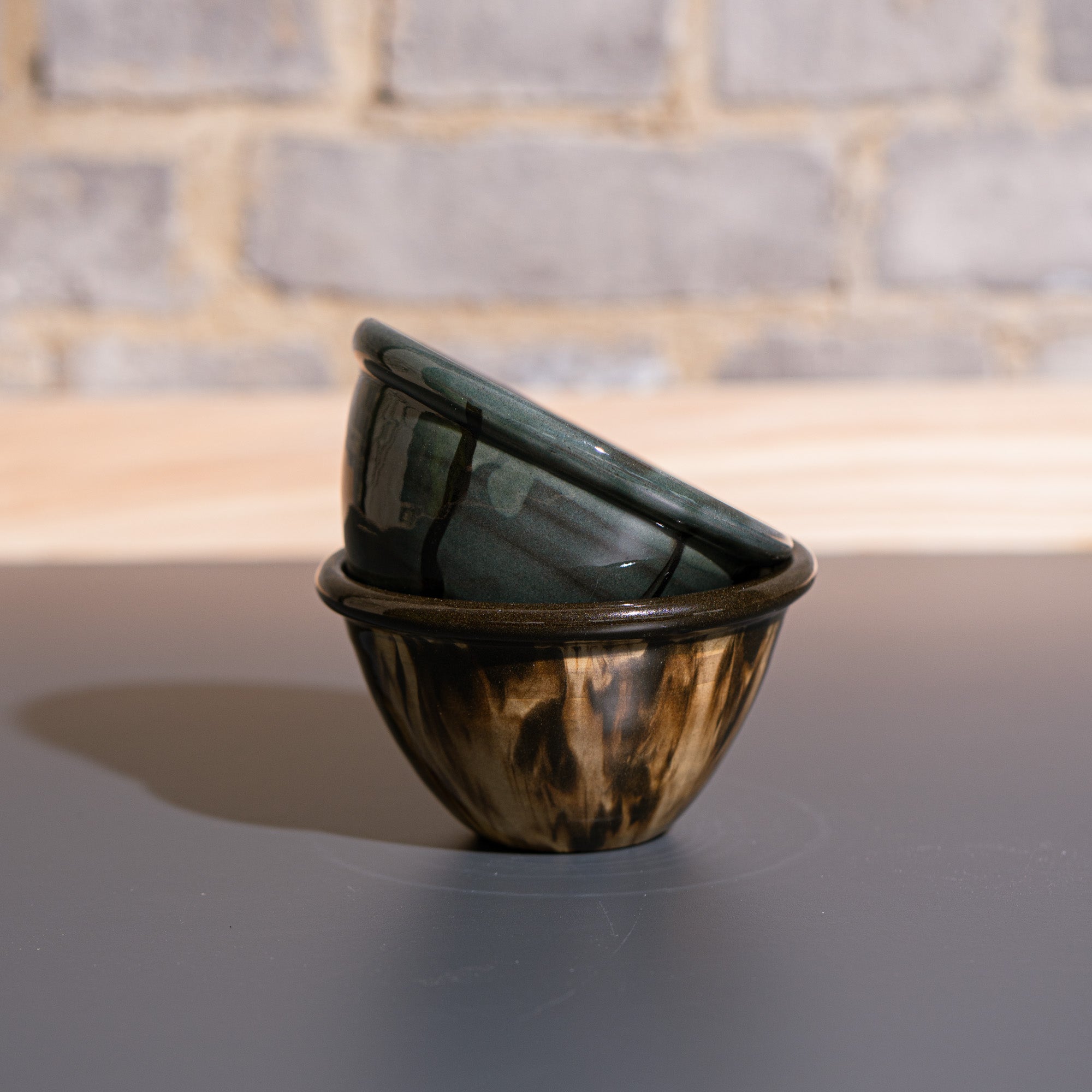 Rob Towler hand thrown black ceramic cereal bowl made in the uk