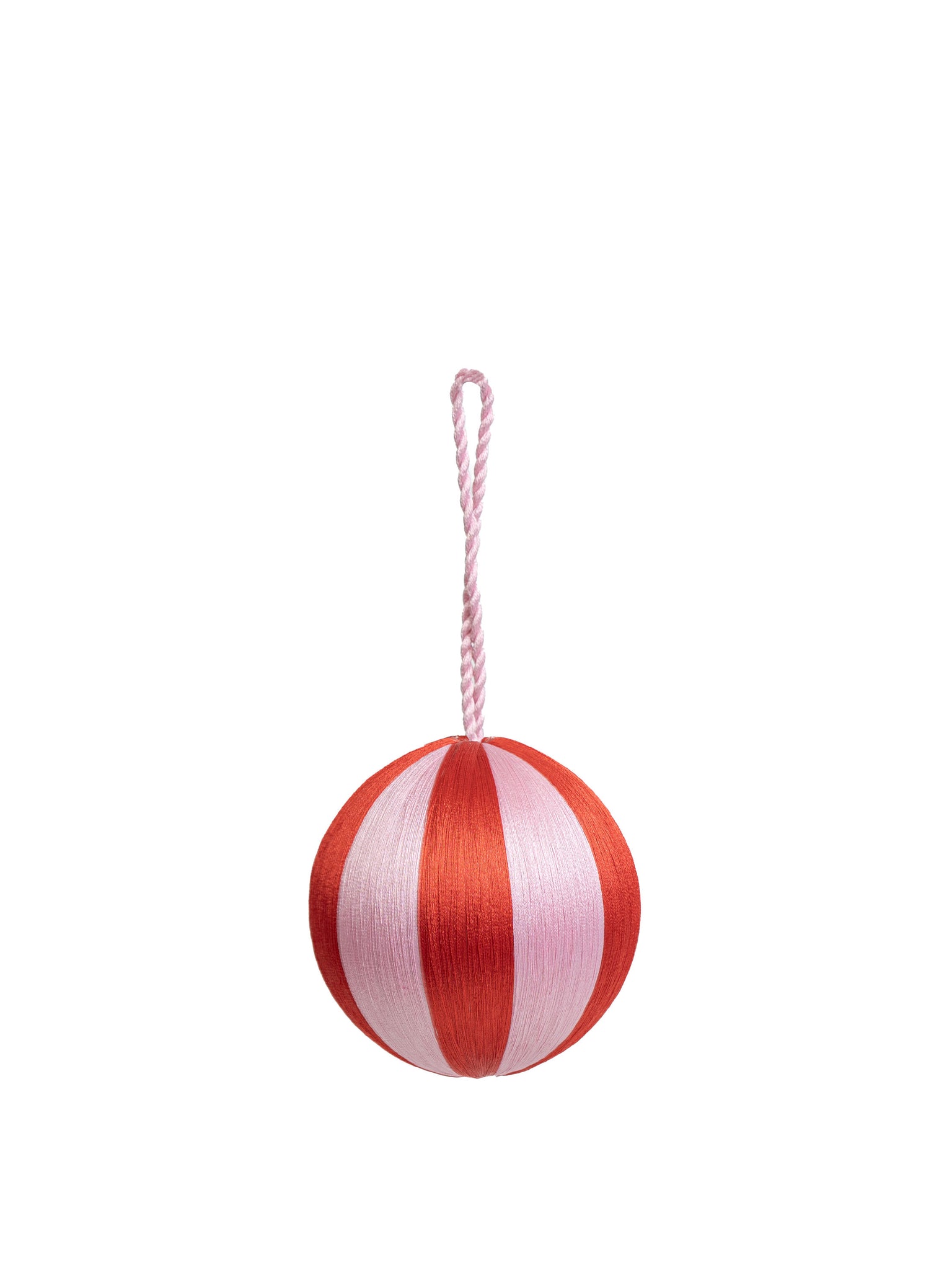 Stripe Baubles M 3" - Red / Pink