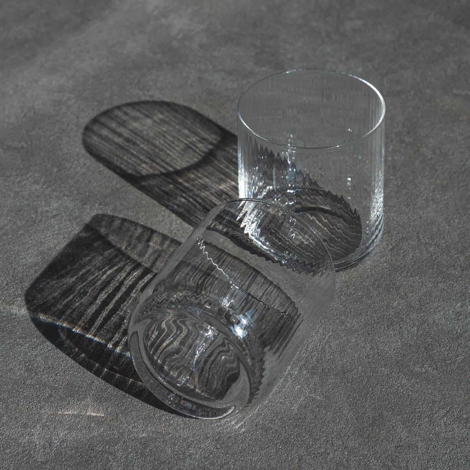 Optic glass Tumblers set of 2