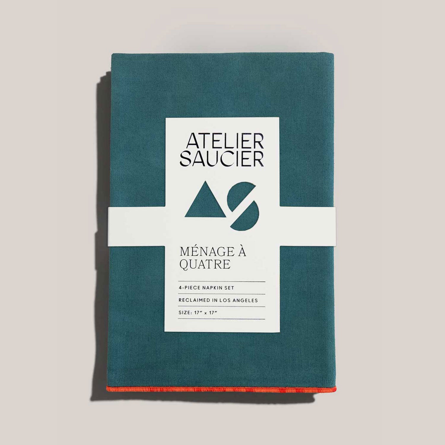 Evergreen Twill Napkin Set of 4 by Atelier Saucier