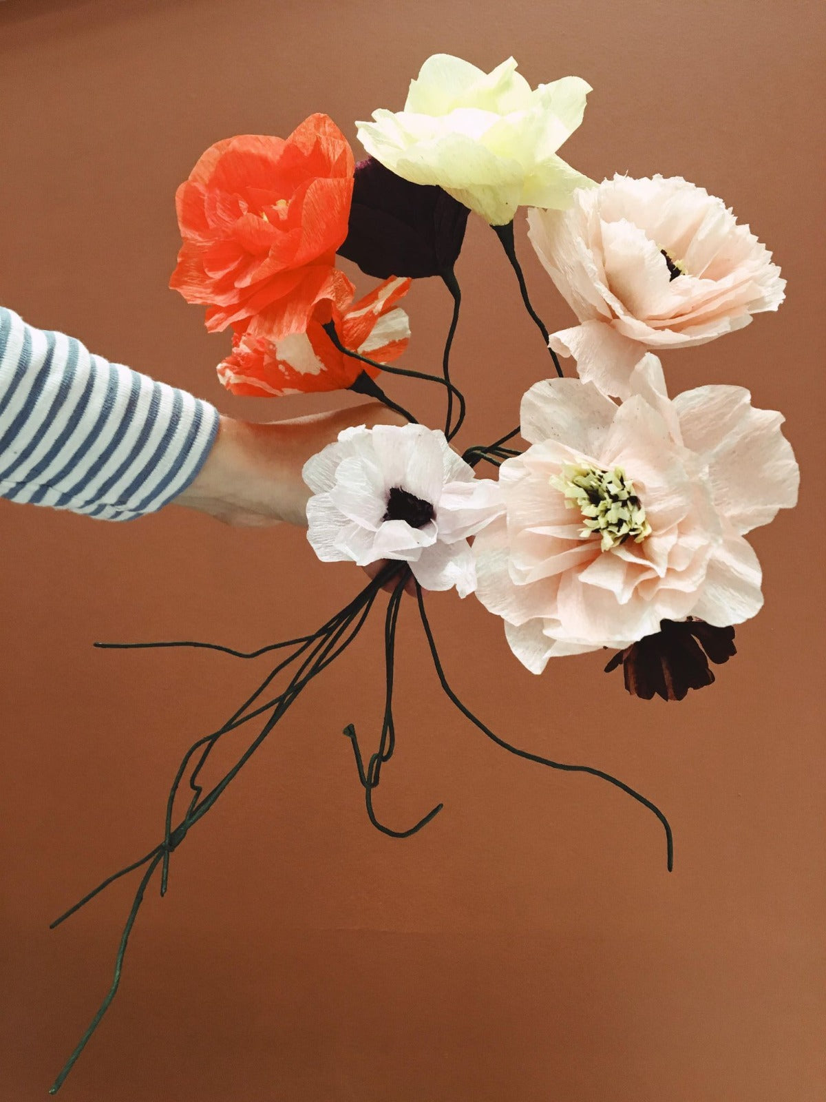 Paper Flower - Aubergine Peony