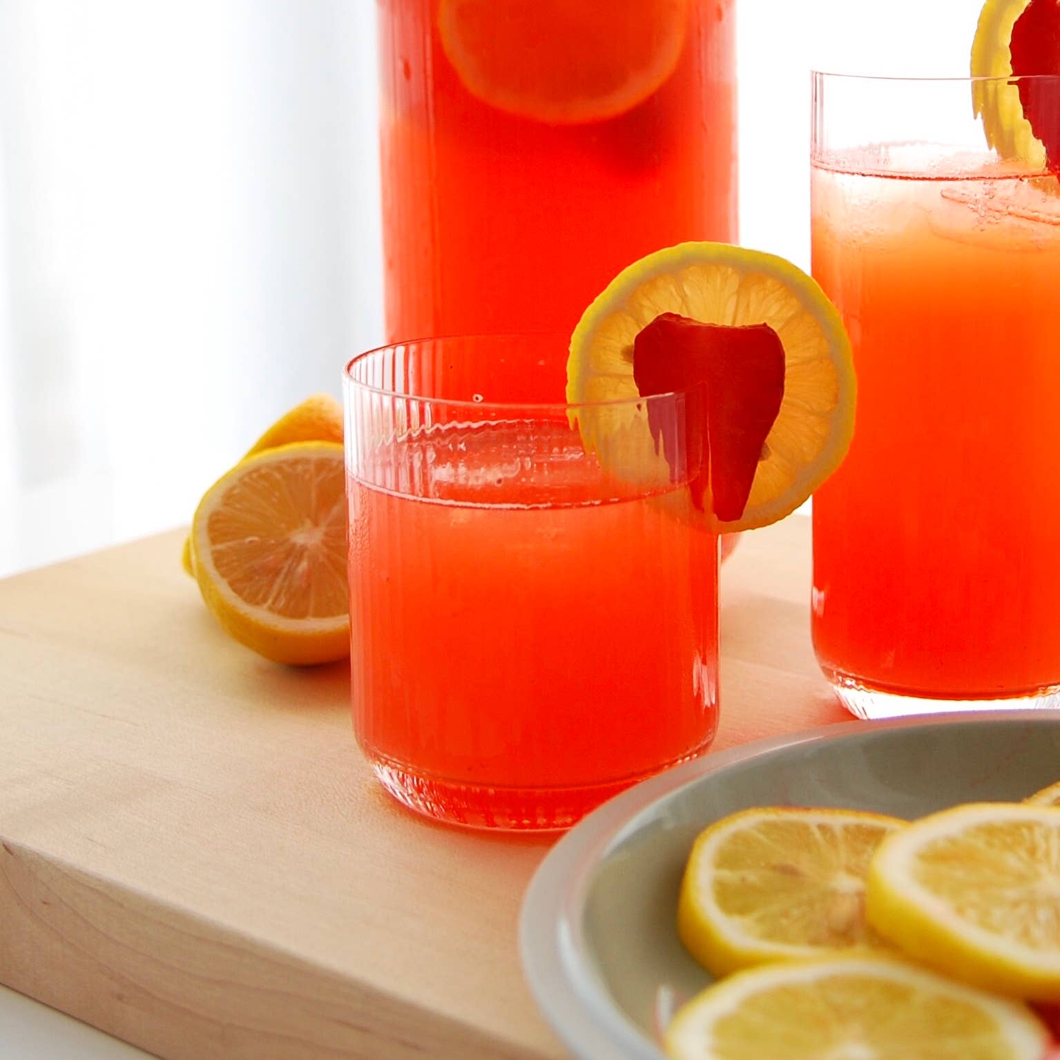 optic glass tumblers set of 2