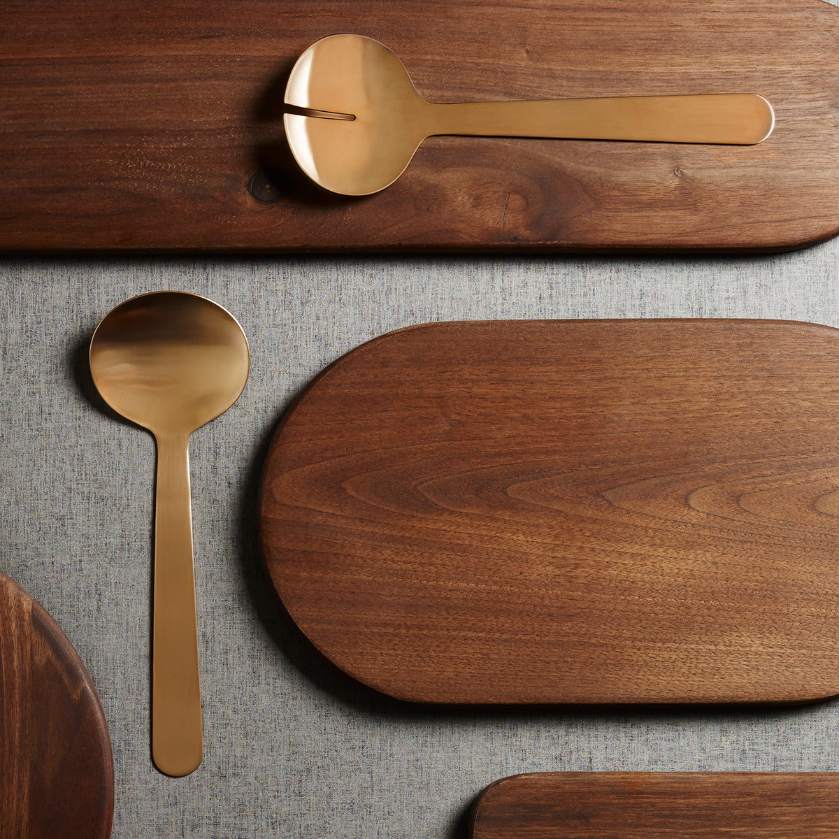Zofia Salad Servers / Black PVD