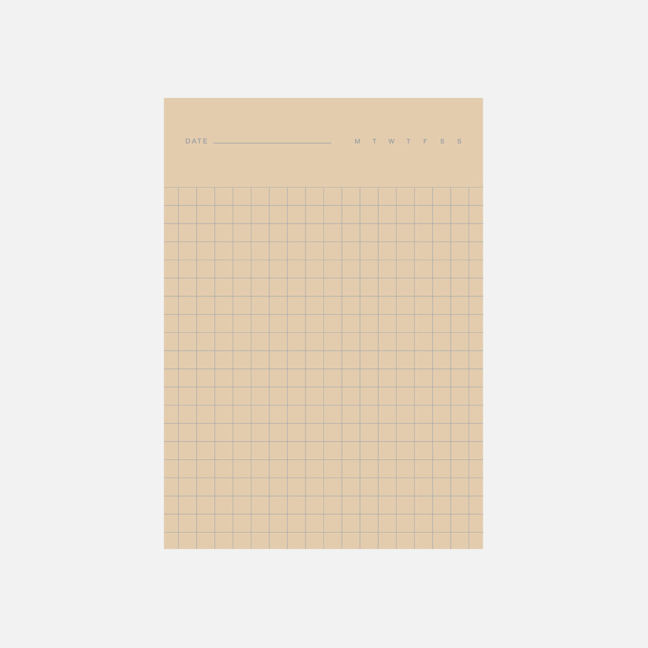 Before Breakfast 2in1 note pad in cream and brown with graph and line rule