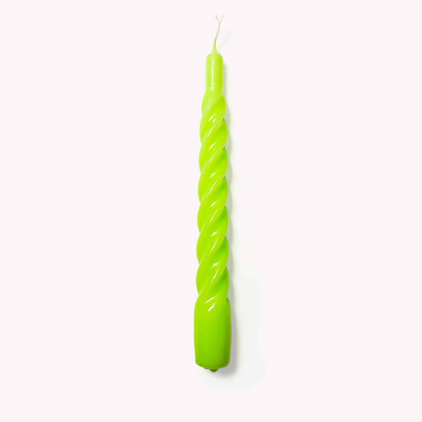 gloss bright green twisted candle by YOD&CO