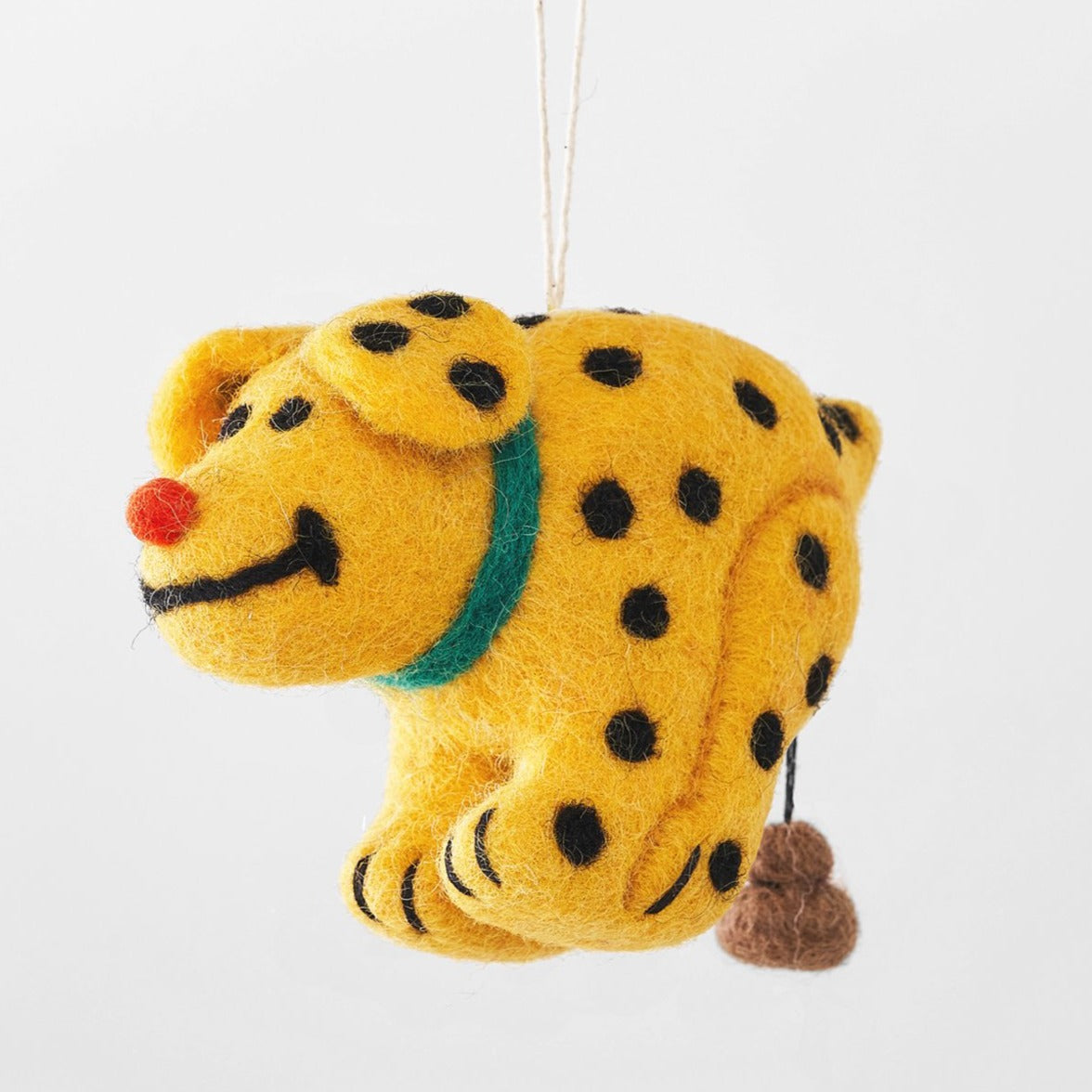 yellow dog christmas decoration