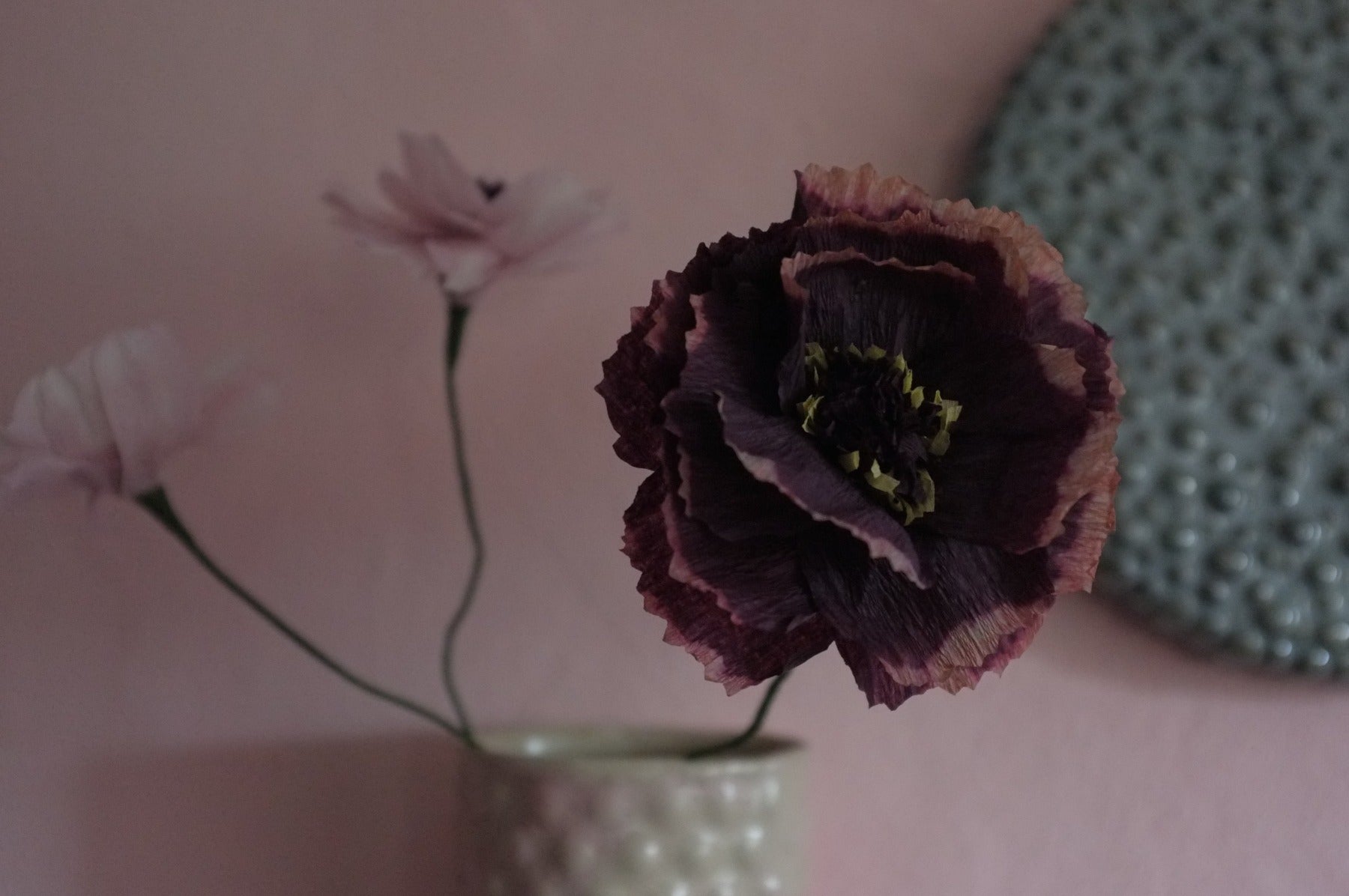 Paper Flower - Aubergine Peony