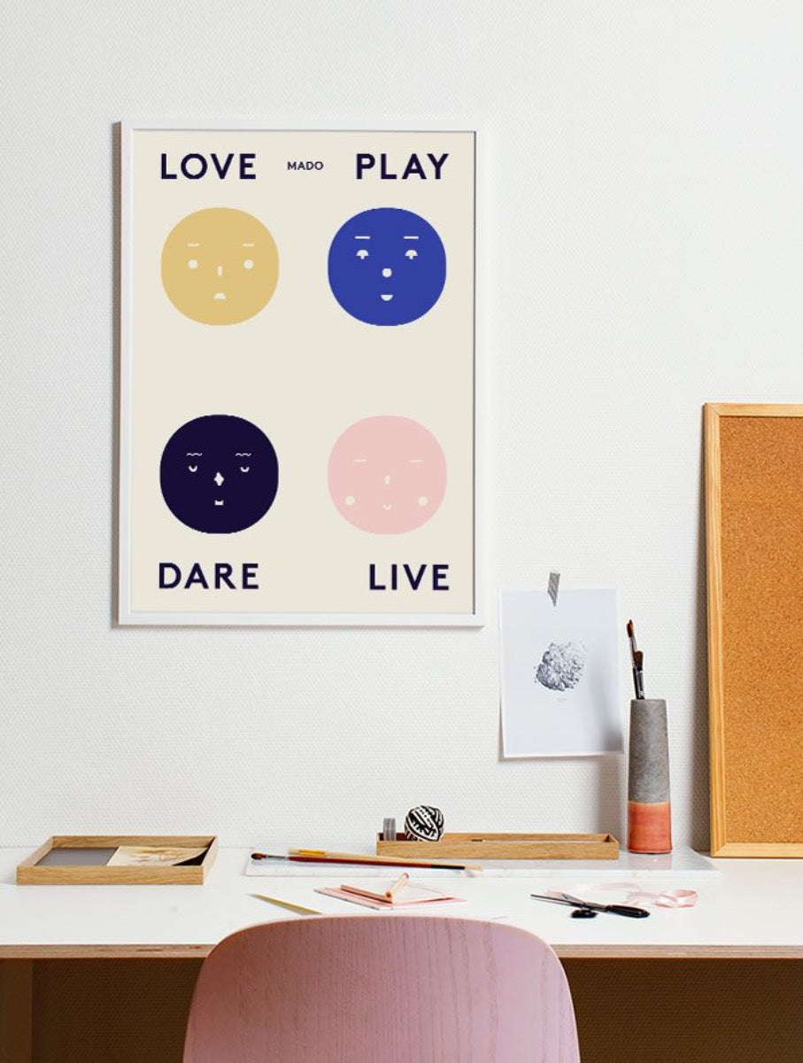 Four Feelings Art Print by Paper Collective