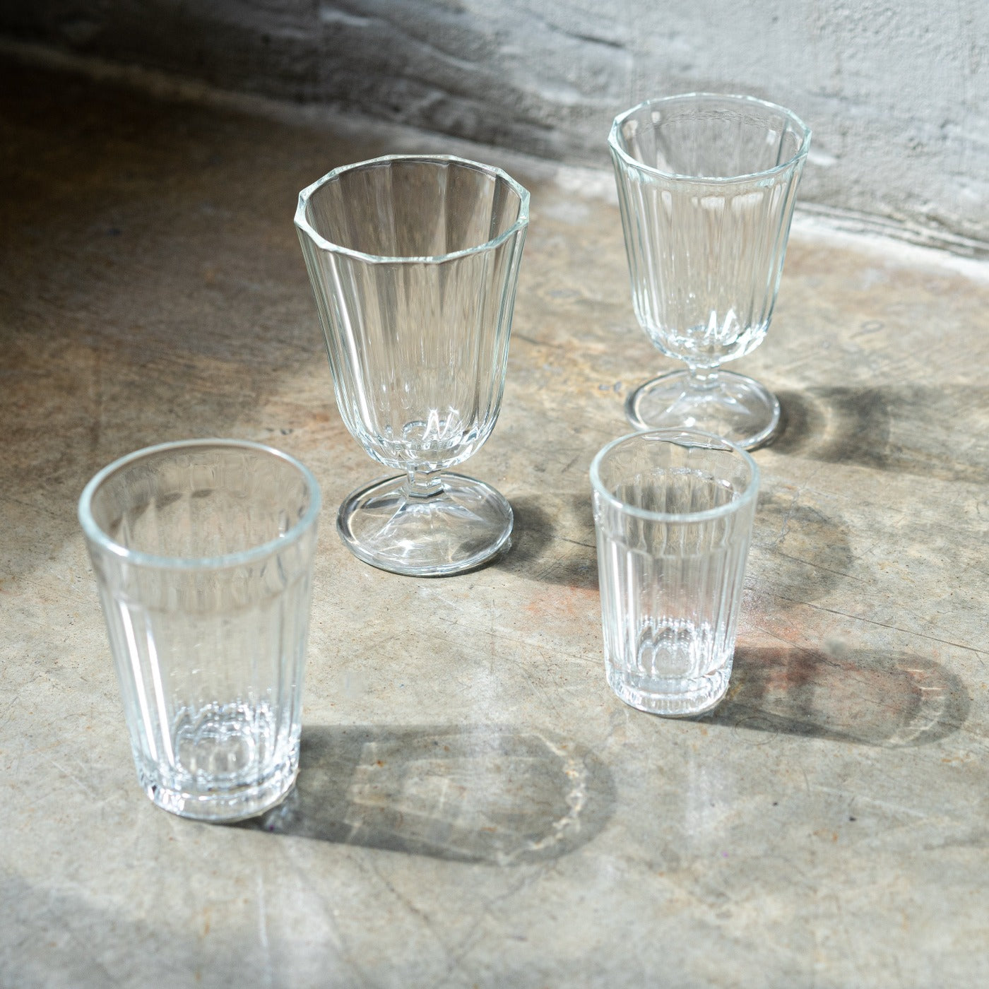 Handblown everday glass tumblers made in portugal 