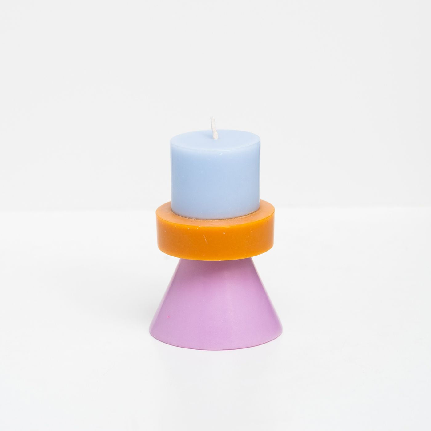 Stack Candle mini by Yod and co in blue, orange and purple
