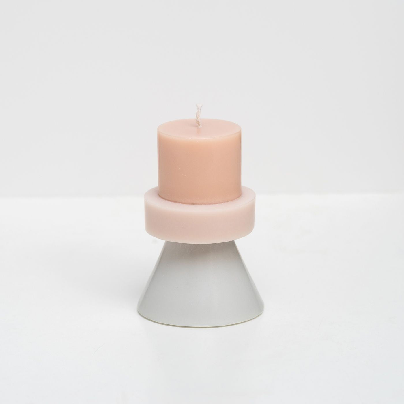 Stack Candle mini by Yod and co in pink, cream and grey