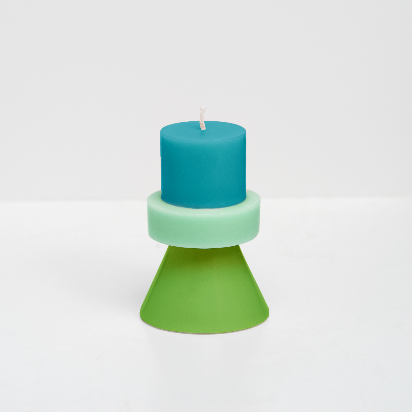 Stack Candle mini by Yod and co in green, green and green