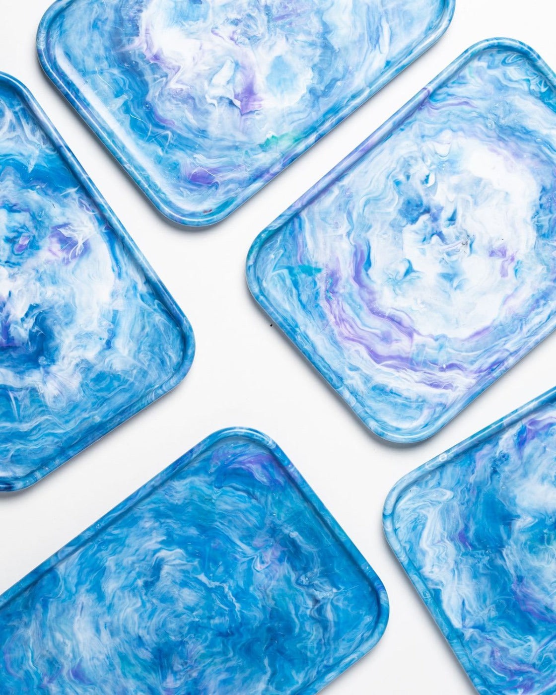 Recycled tray by yod and co in blue