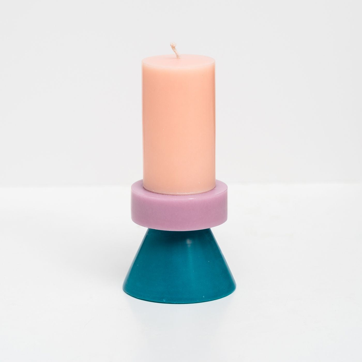 Stack Candle Tall, shaped candles by Yod and co in pink, purple, blue