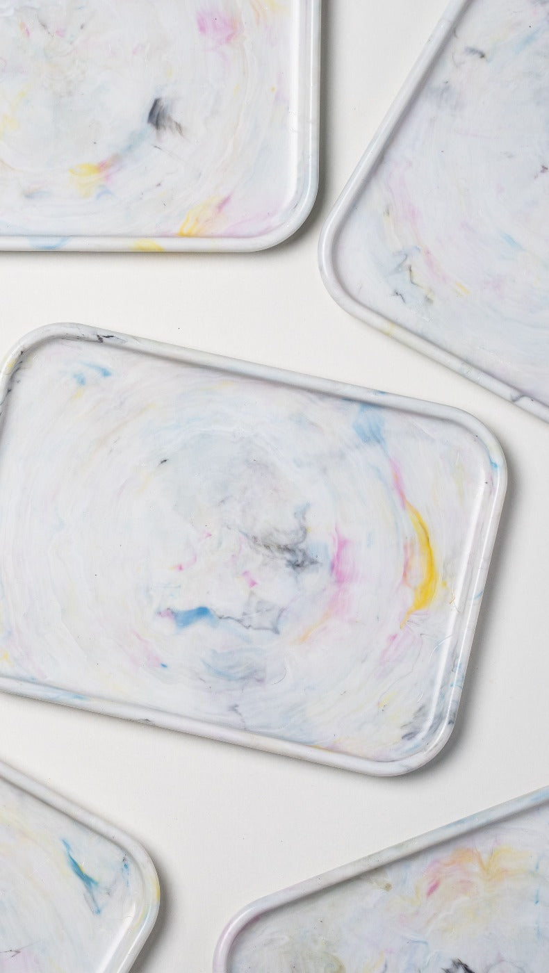Recycled tray by yod and co in white