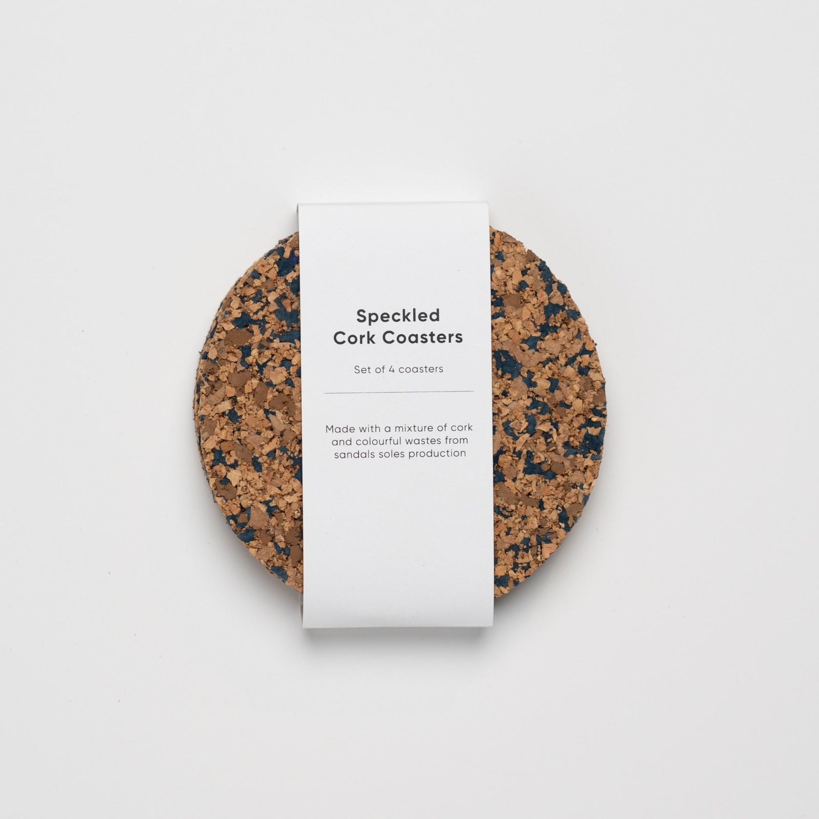 Navy round cork coasters set of 4 by Yod and Co