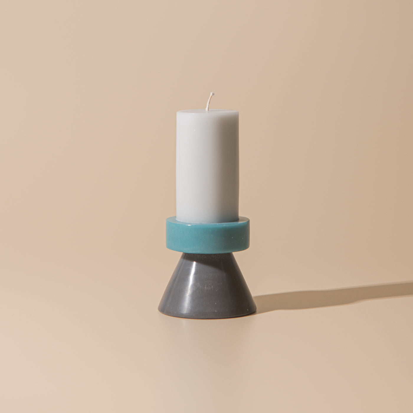 Stack candle by yod and co in grey blue grey