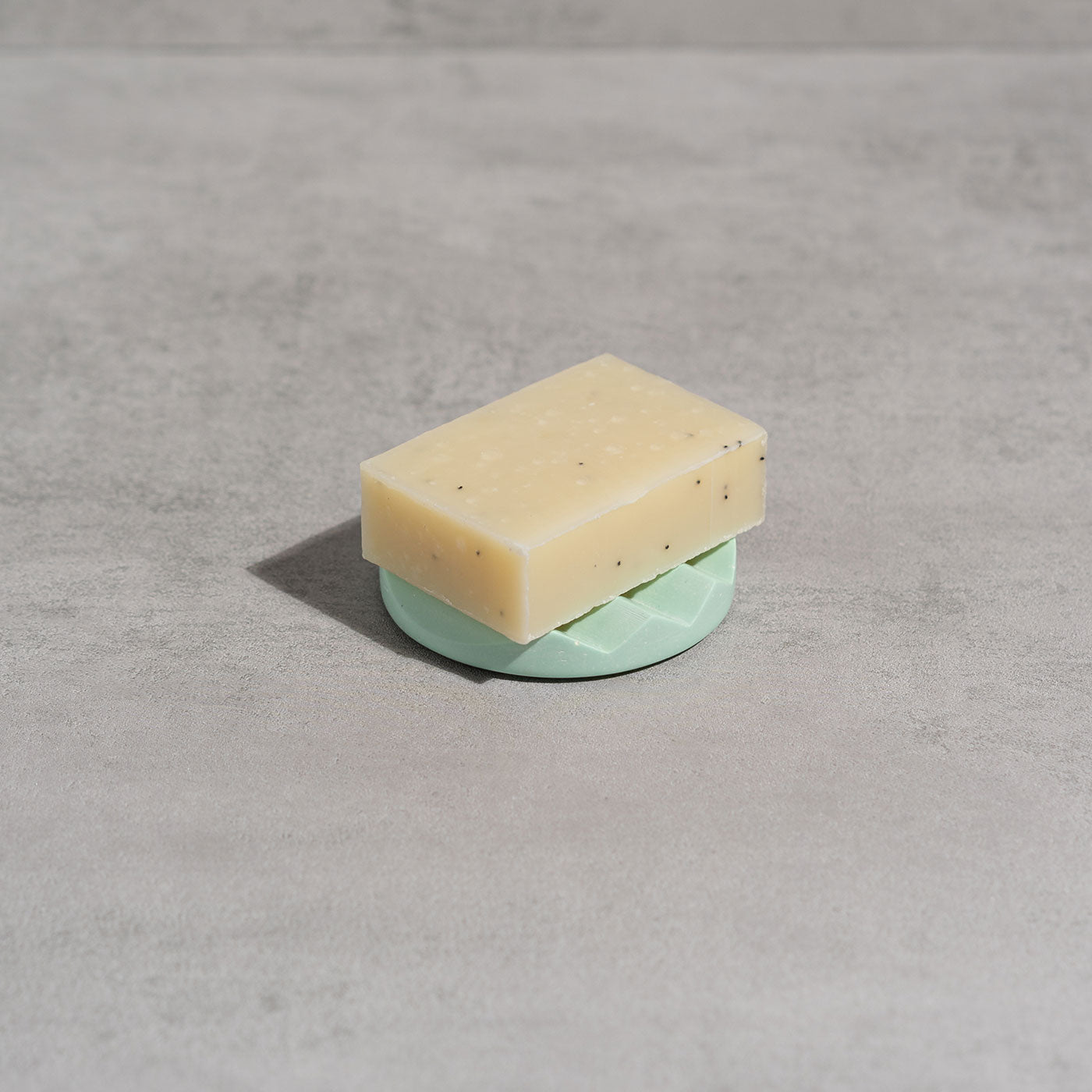 Jesmonite soap dish in mint green