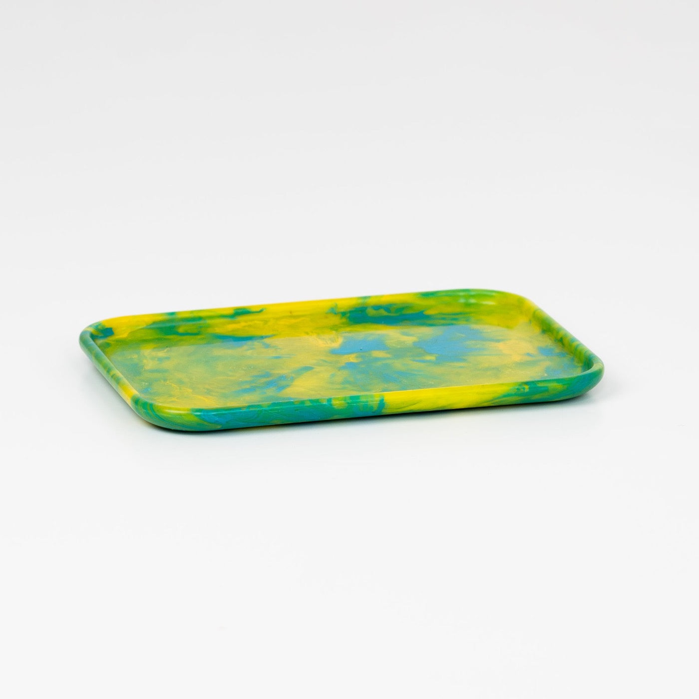 Recycled tray by yod and co in green and yellow