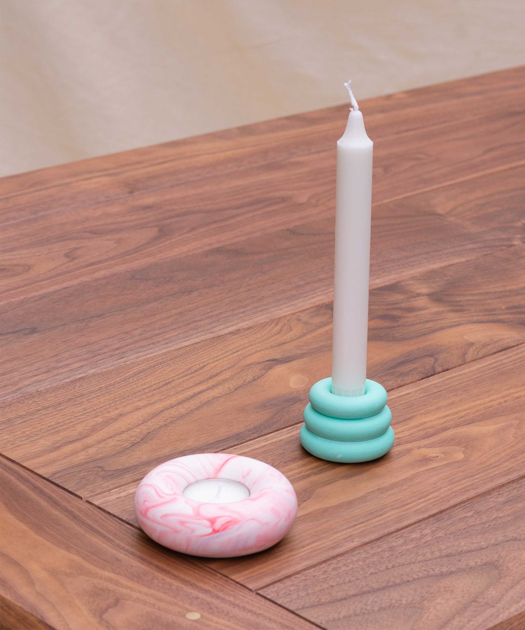 Mint Green Jesmonite Candleholder by Yod and Co