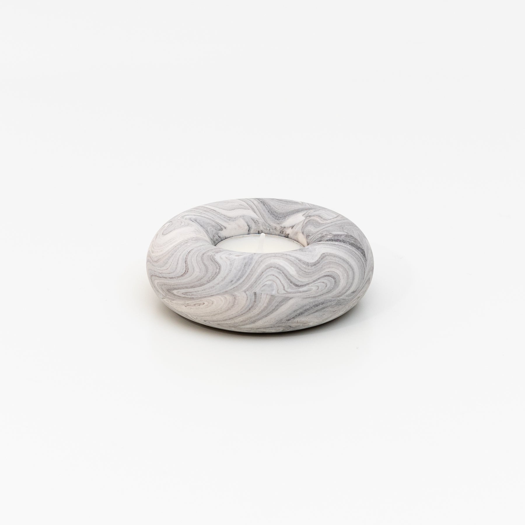 Jesmonite marble candle holder in grey