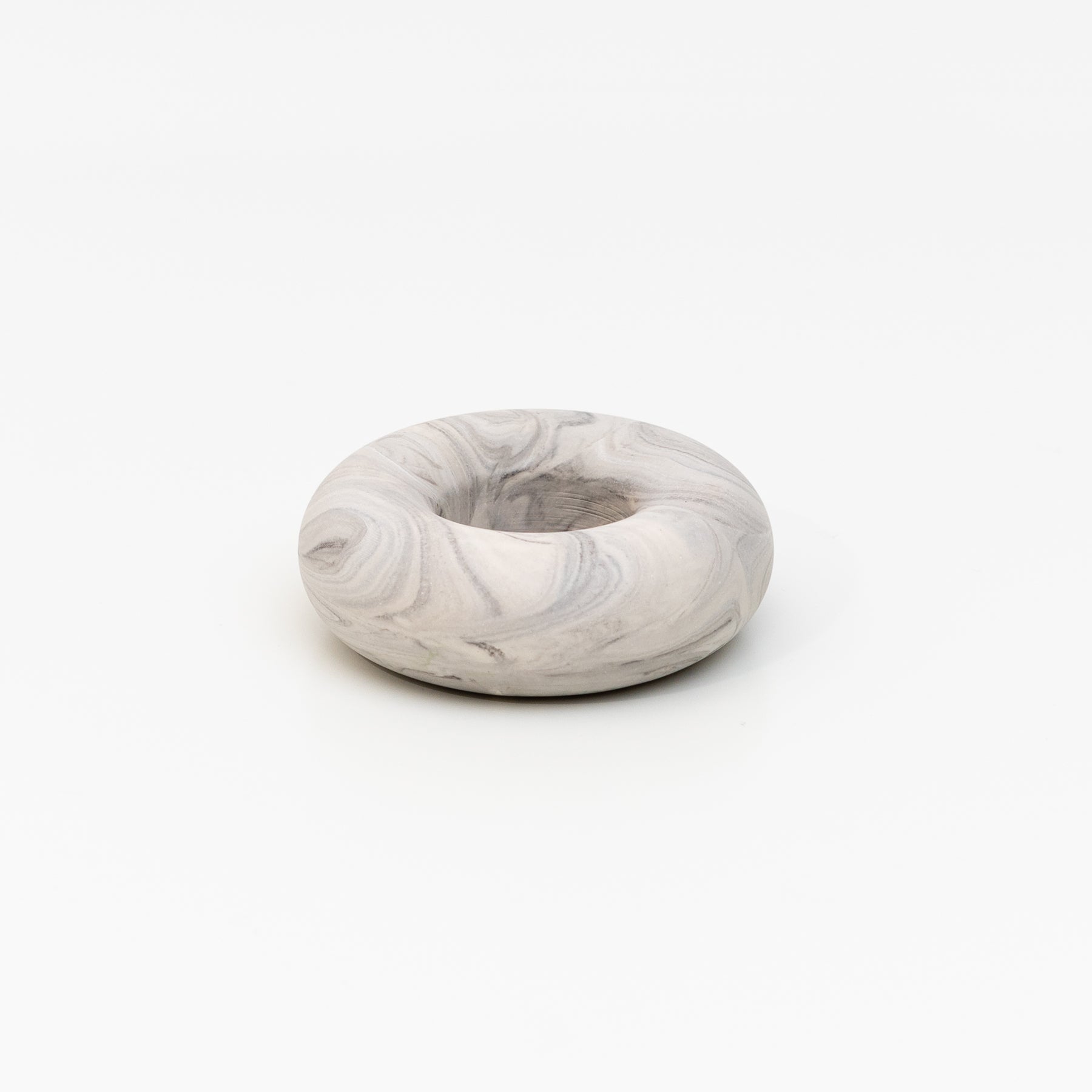 Jesmonite marble candle holder in grey