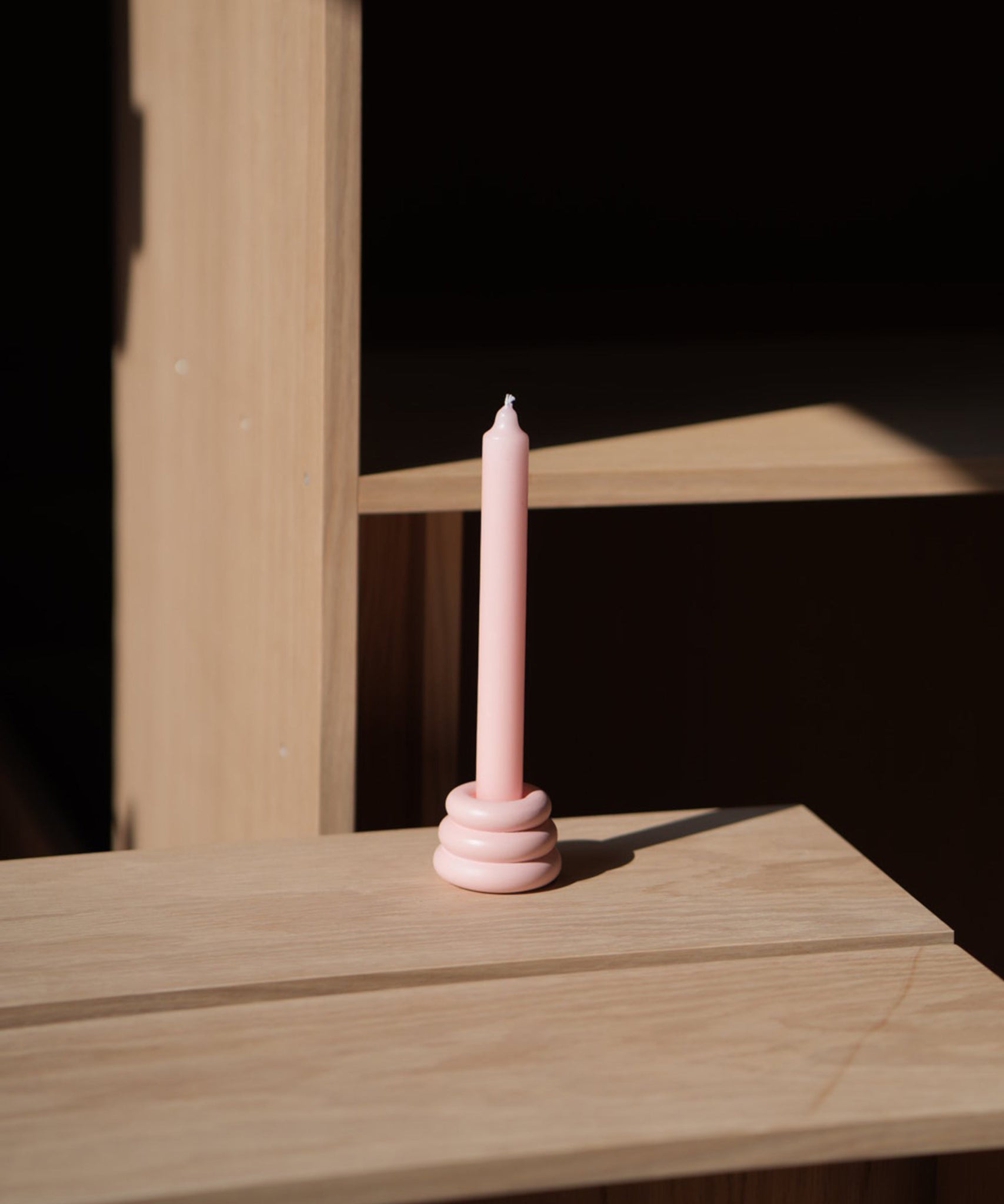 pink Jesmonite Candleholder by Yod and Co