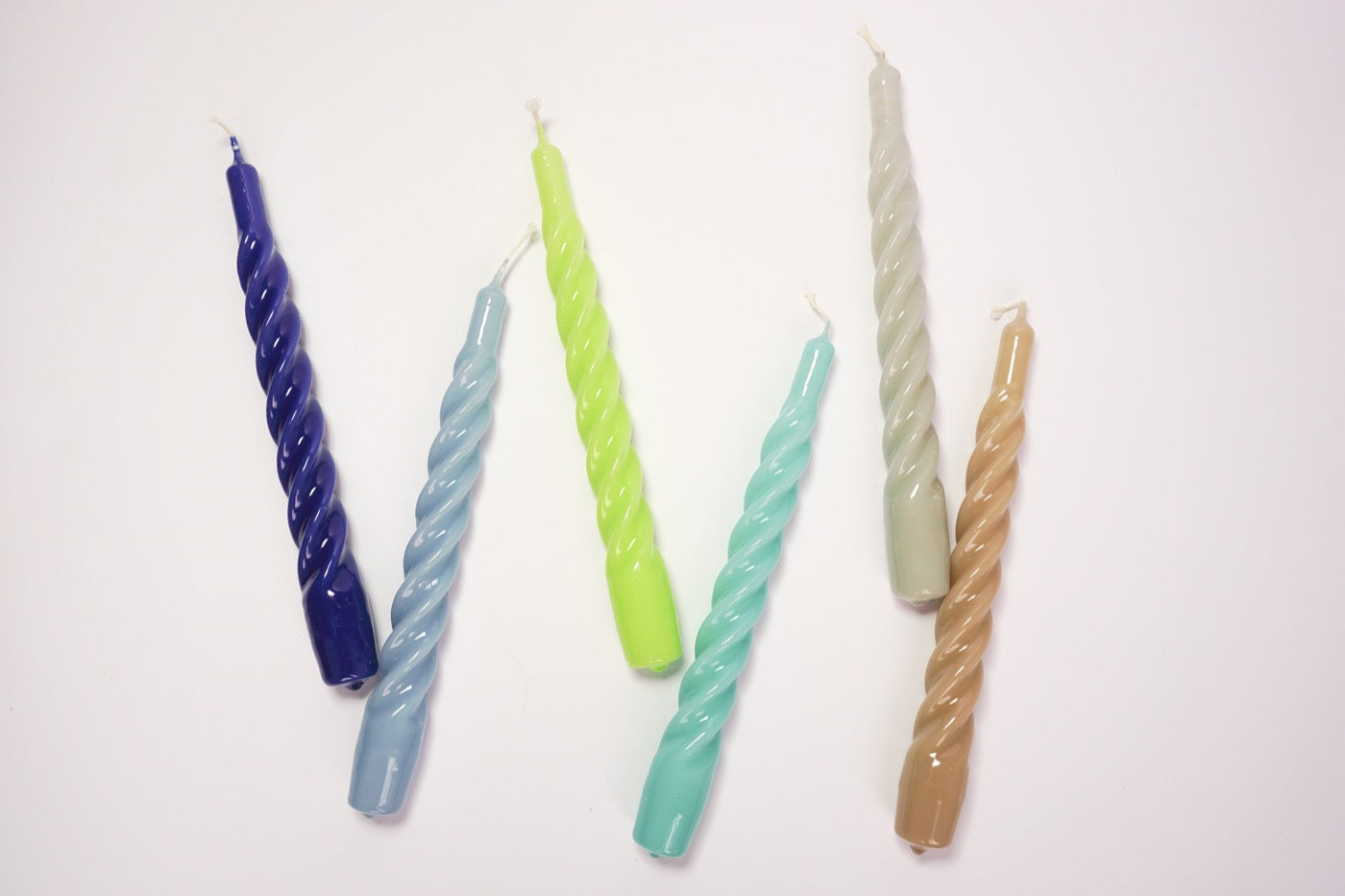 Green twist candle by yod and co