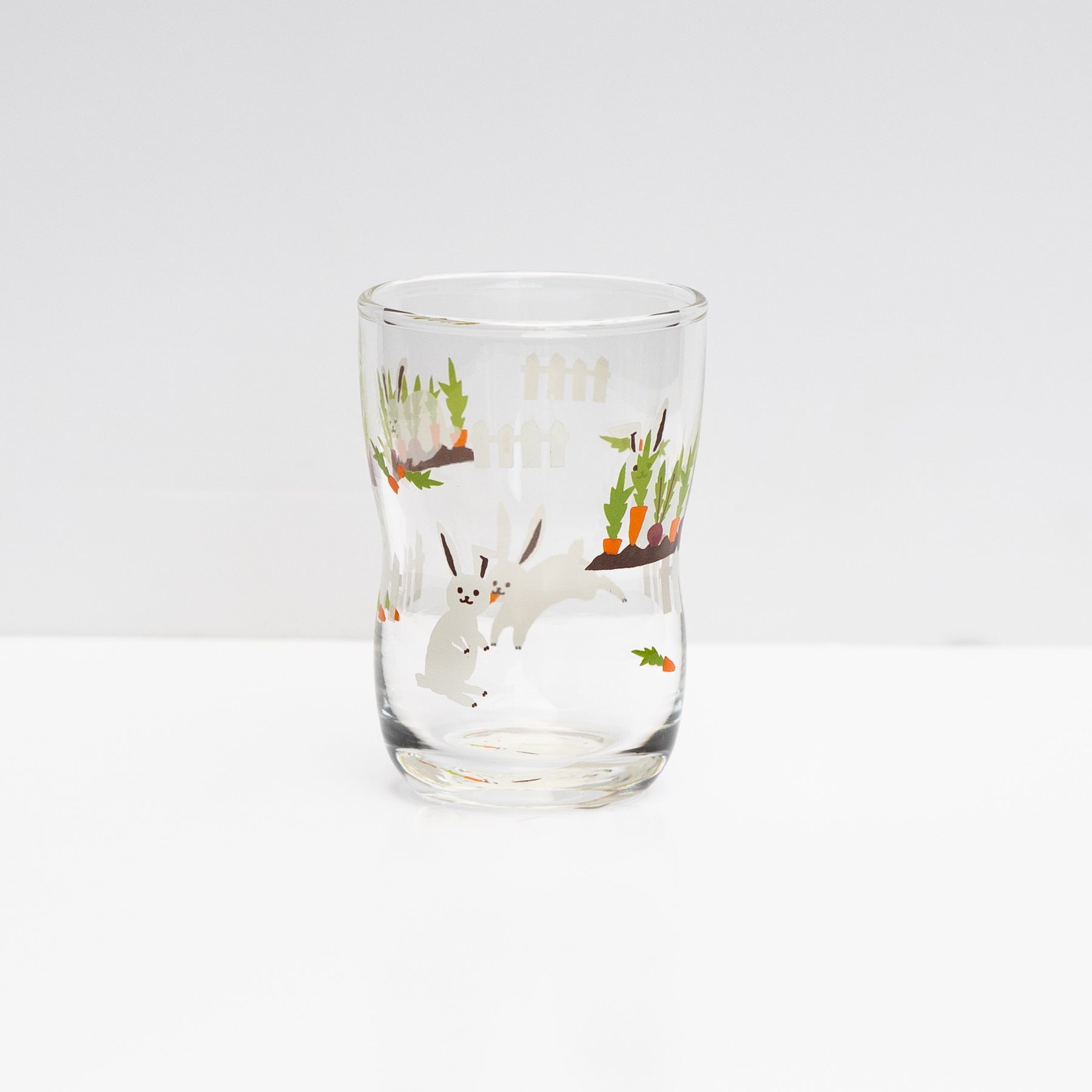 Japanese kids glass with rabbit print by IIshizuka Glassshu