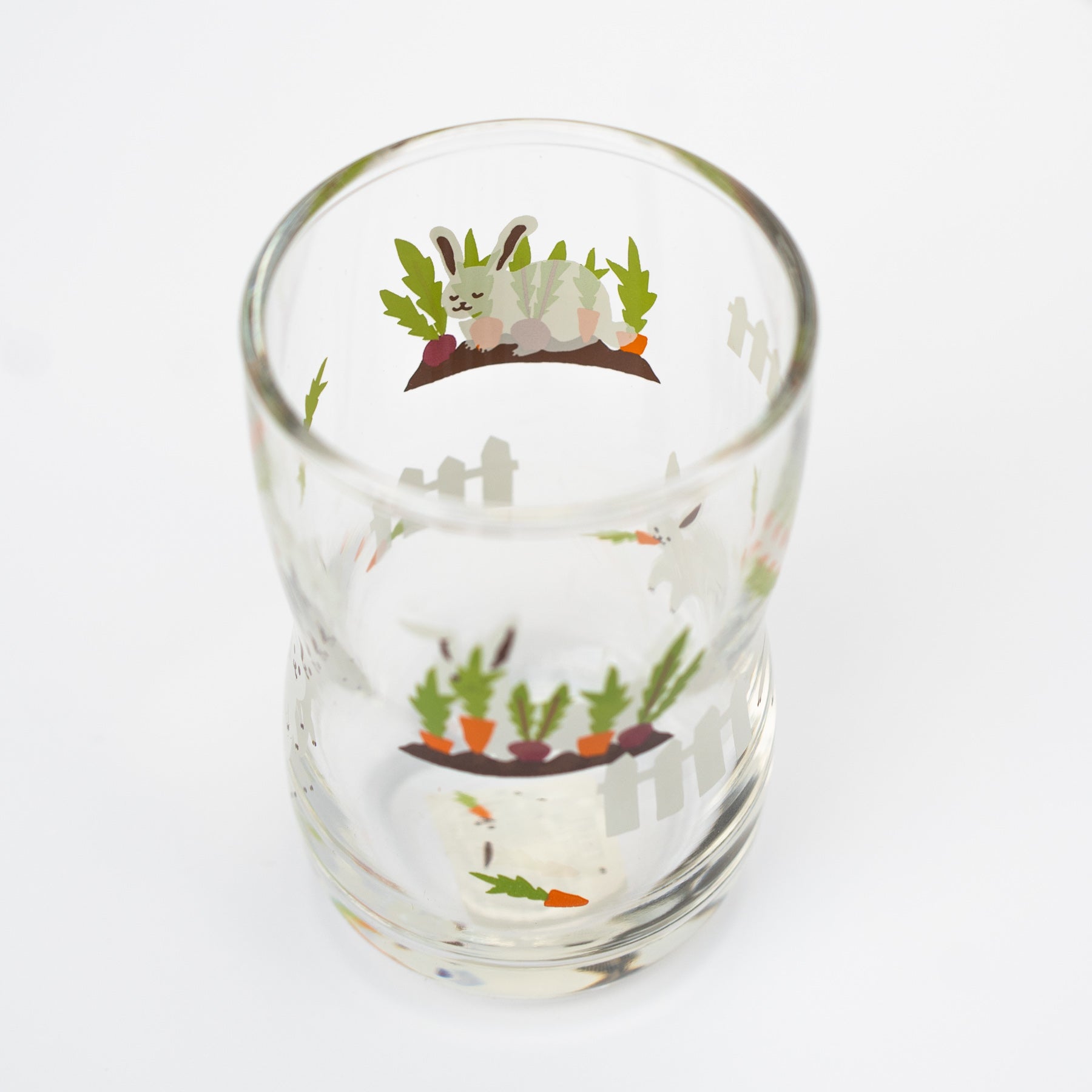 Japanese kids glass with rabbit print by IIshizuka Glassshu