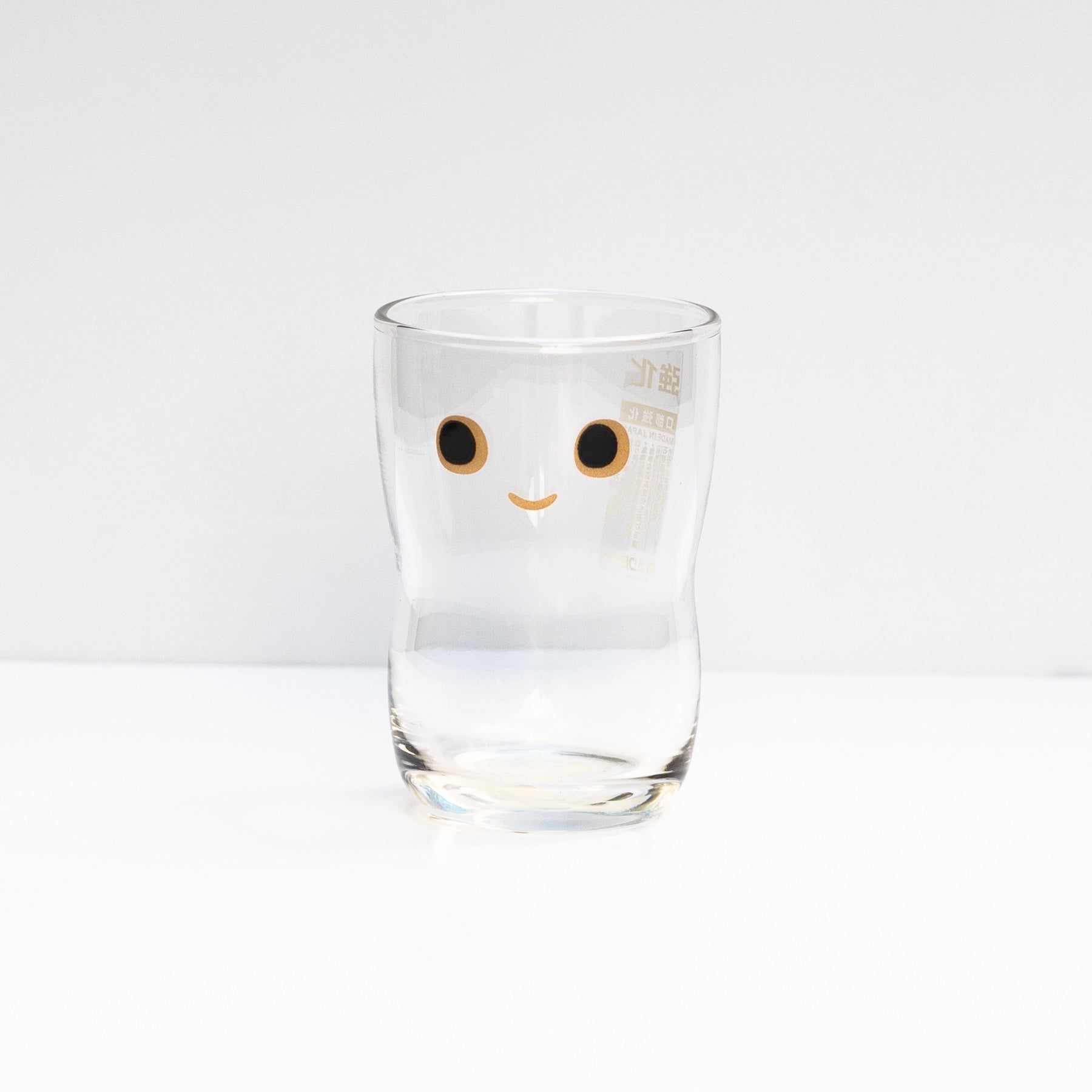 Japanese kids glass with face print by IIshizuka Glassshu