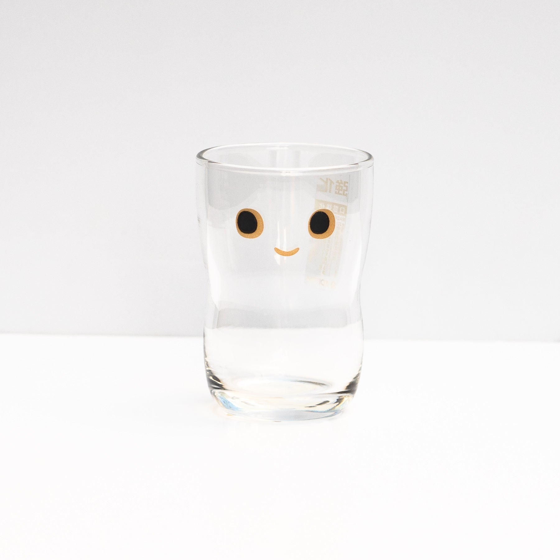 Japanese kids glass with face print by IIshizuka Glassshu