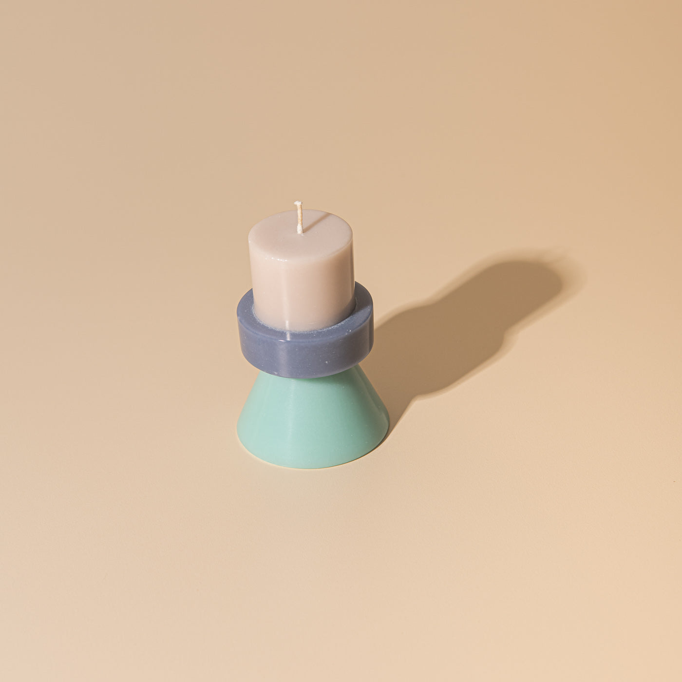 Stack Candle mini by Yod and co in pink blue and turquoise