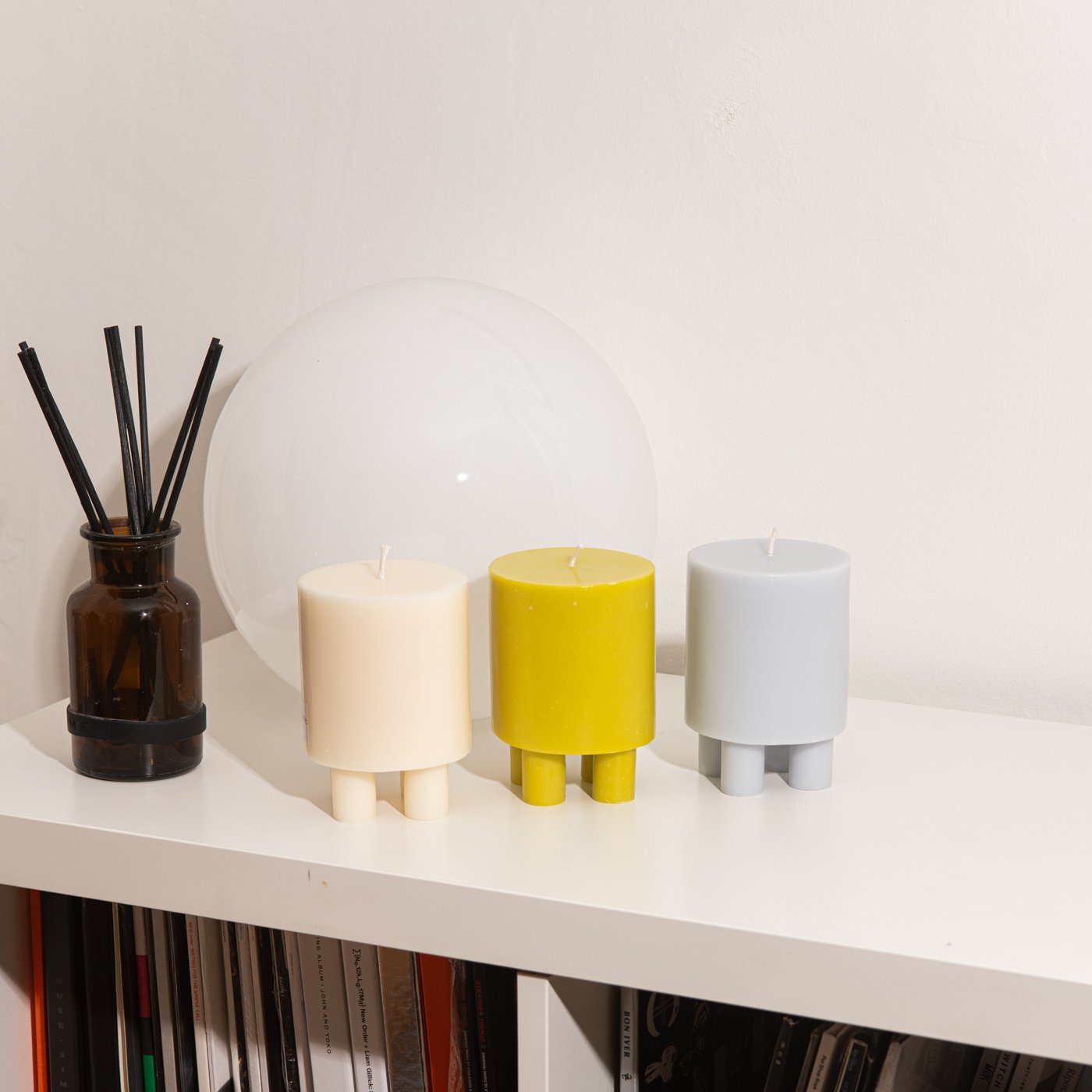 Stack Candle Prop, shaped candles by Yod and co in lilac