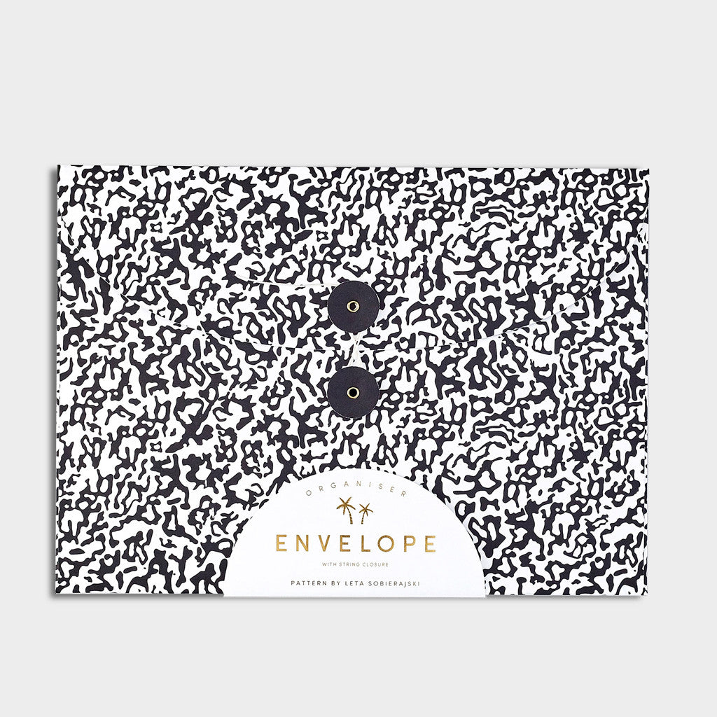 Organiser Envelope - Ripple Black/White