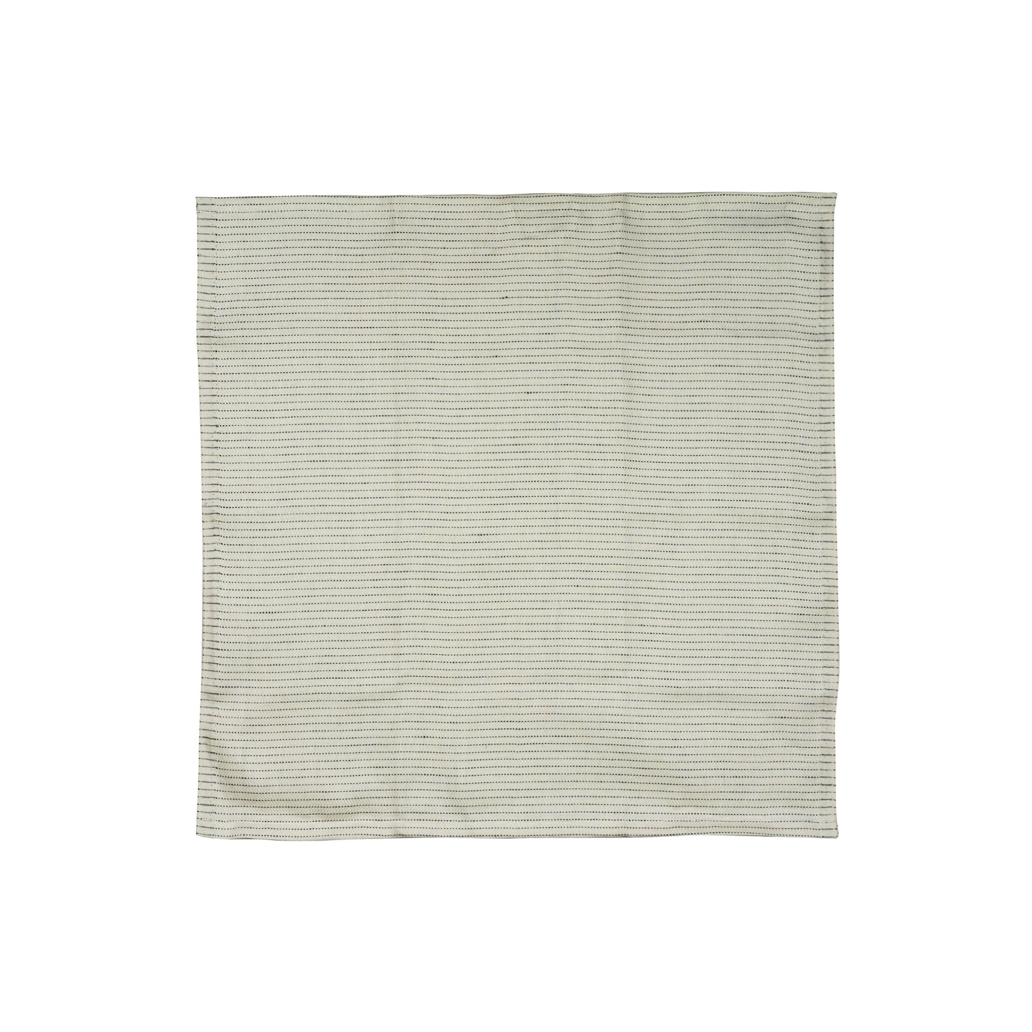 Yinyang Square Linen Towel - Wheat/Black