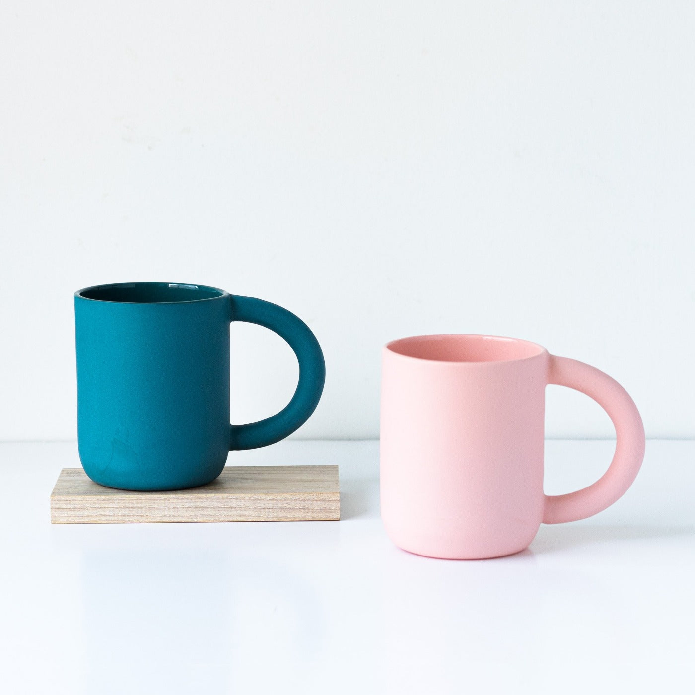 laureanne kootstra design hand made ceramic petrol blue porcelain mug