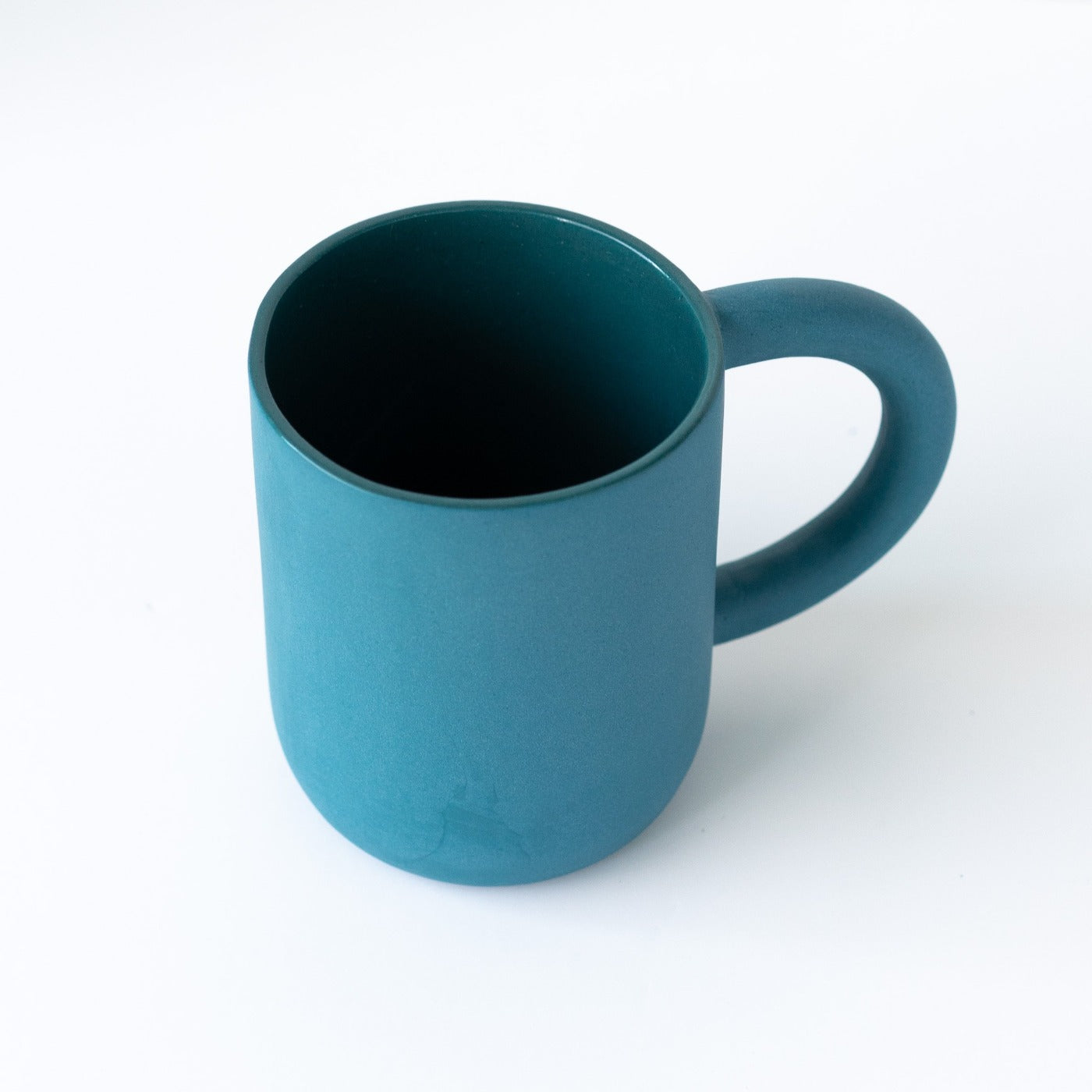 laureanne kootstra design hand made ceramic petrol blue porcelain mug