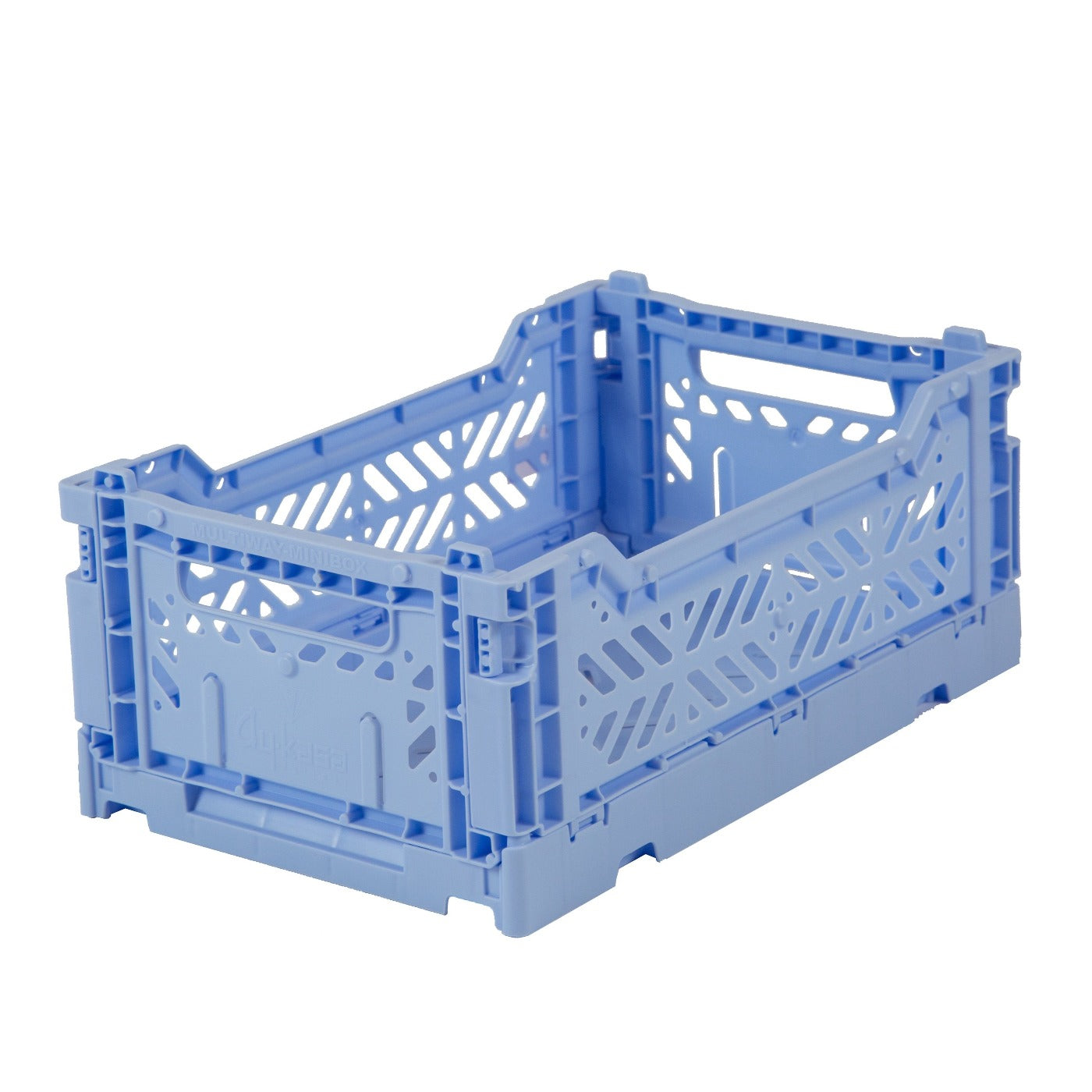 Hay Colour crate , Aykasa foldable plastic crate in baby blue