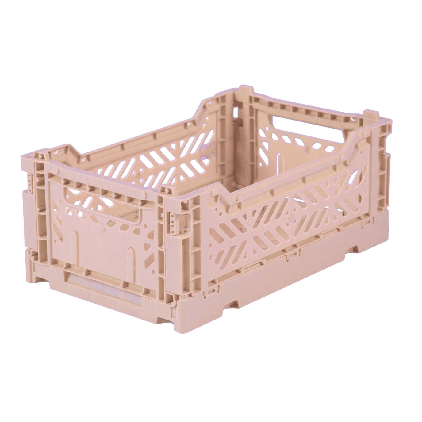 Hay Colour crate , Aykasa foldable plastic crate in light pink milk tea